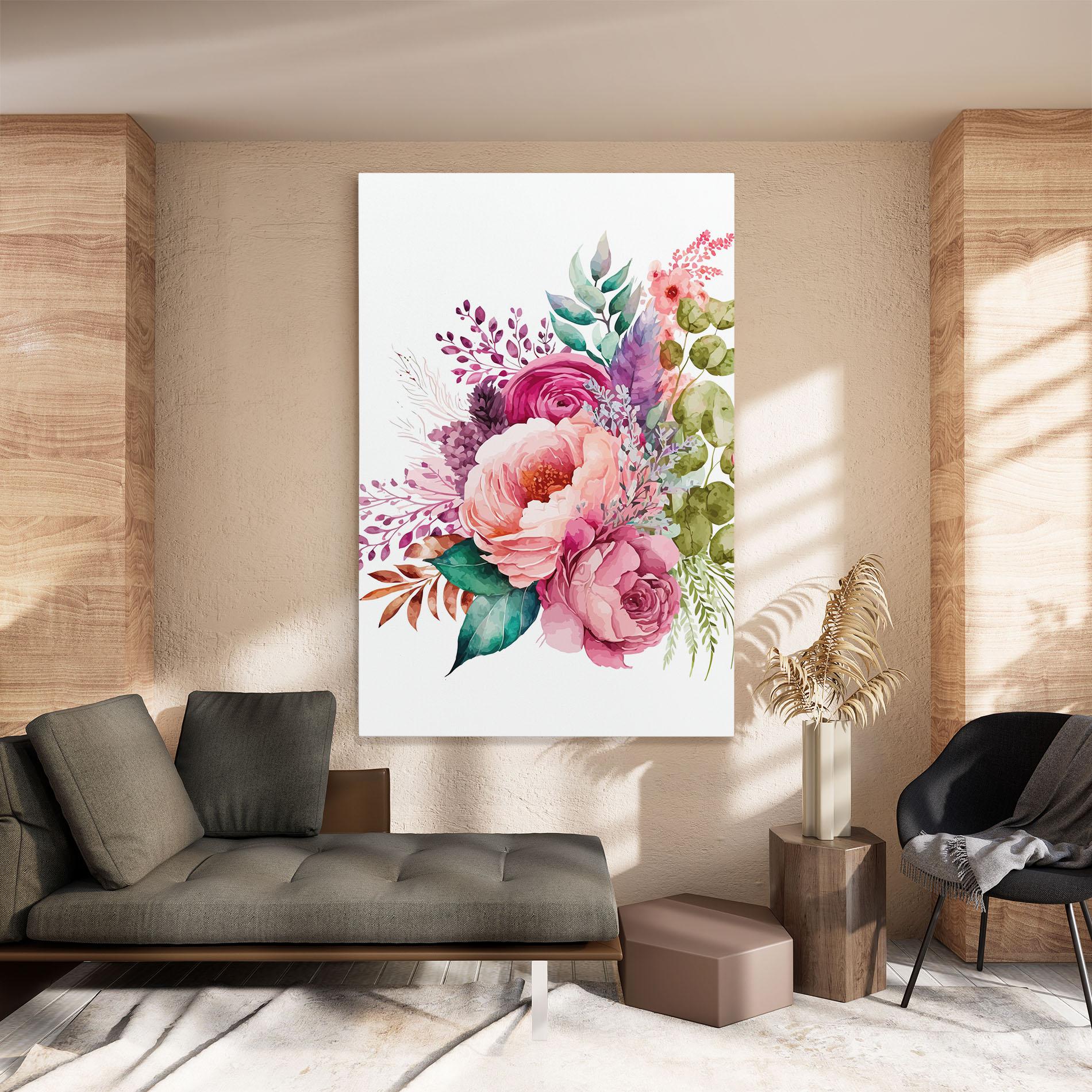 Leinwandbild Bouquet Of Pink Roses mockup 8