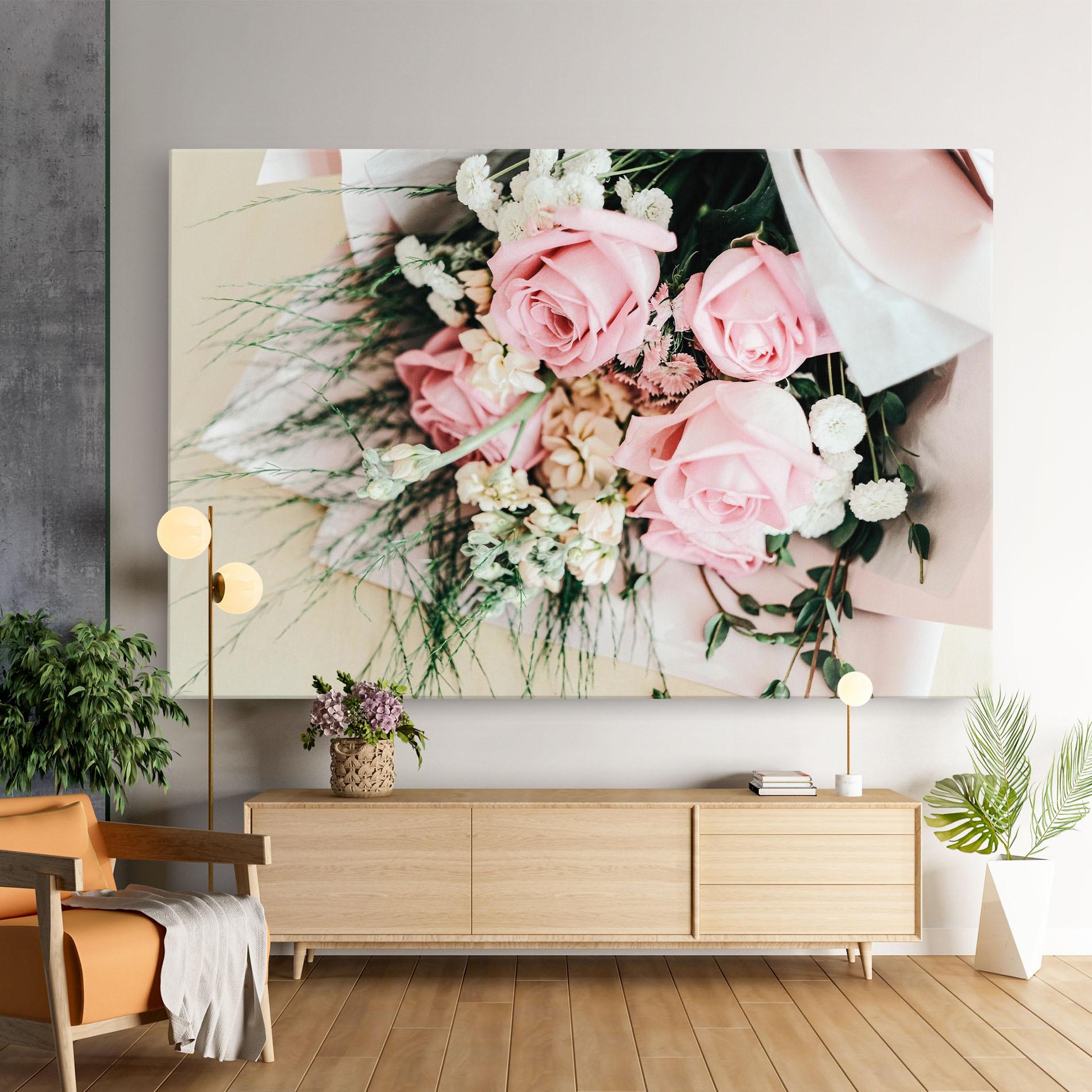 Leinwandbild Baby Pink Bouquet mockup 9