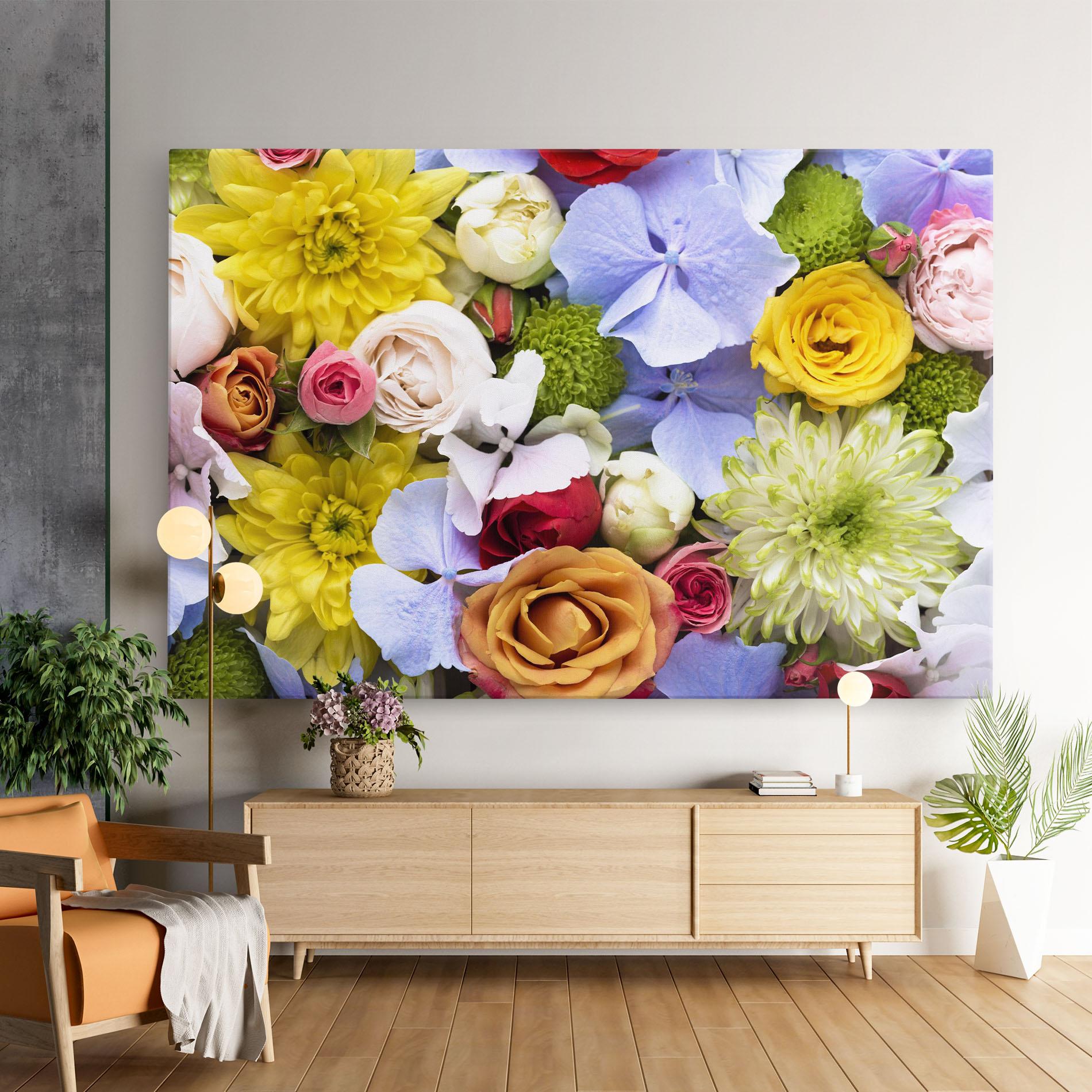 Leinwandbild Color Mix Flower Bouquet mockup 9