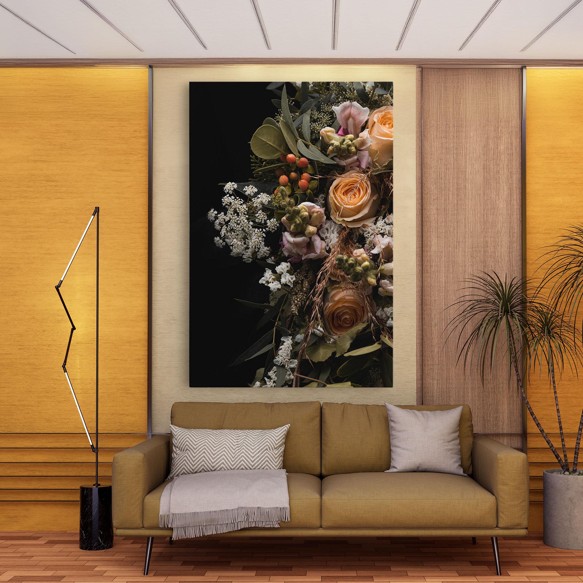 Leinwandbild Dark Flower Bouquet mockup 9