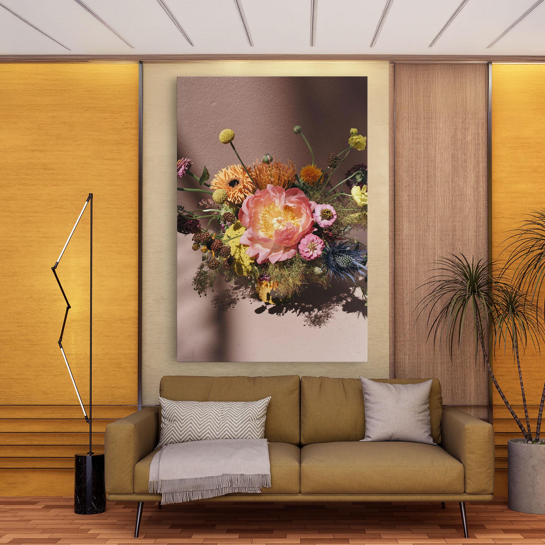 Leinwandbild Pastel Orange Bouquet mockup 9