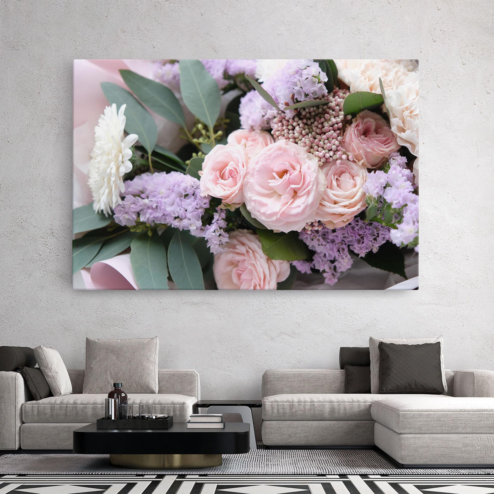 Leinwandbild Beautiful Pink Roses mockup 2