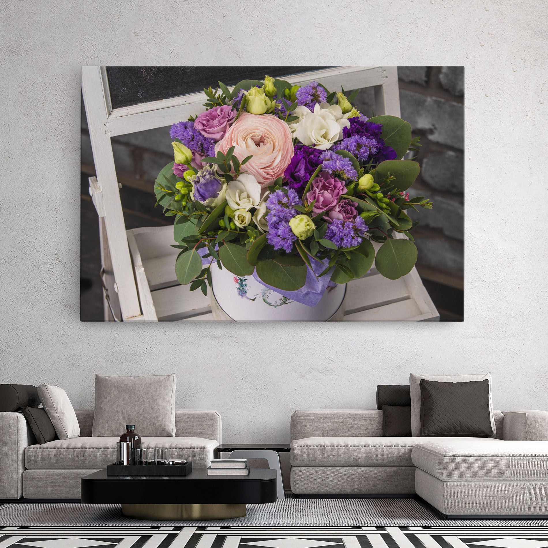 Big Pink Rose Bouquet mockup 2