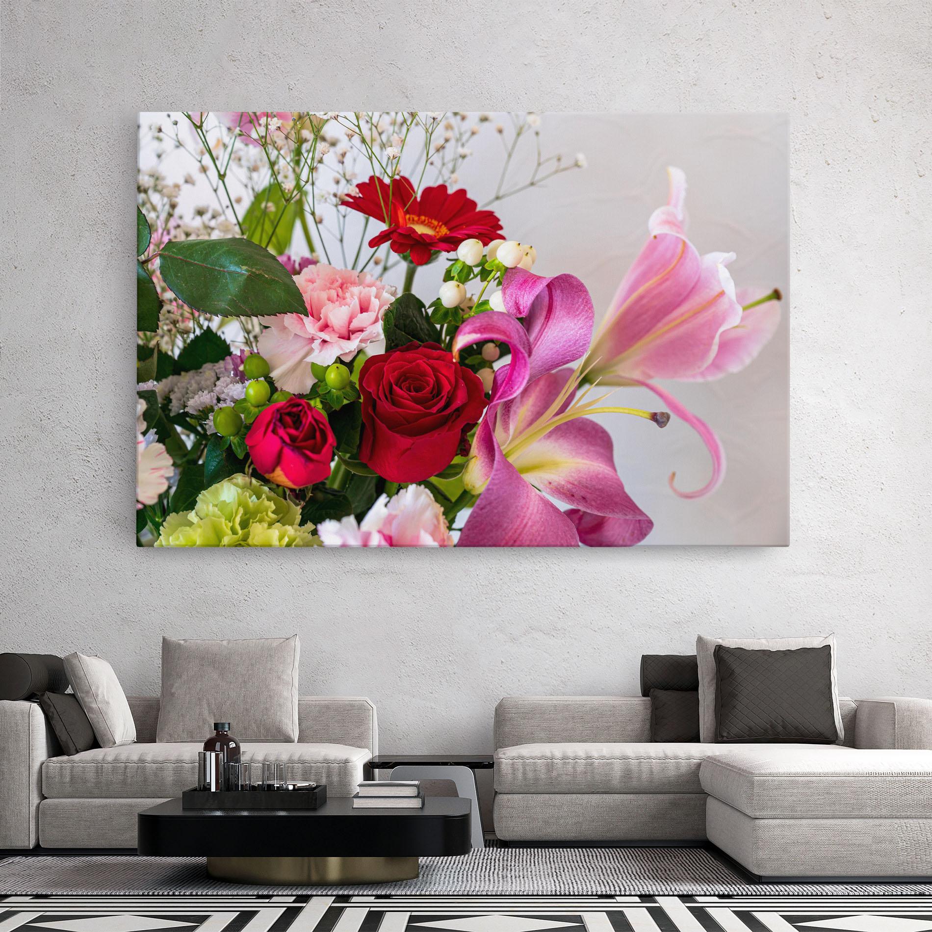 Leinwandbild Bouquet mockup 2