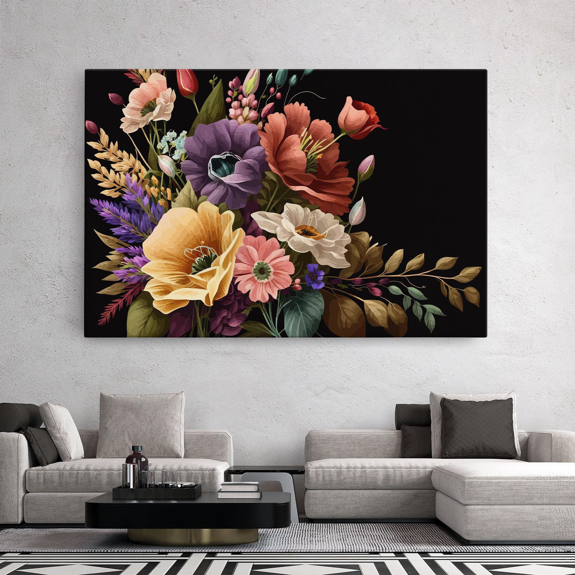 Leinwandbild Vintage Bouquet Art mockup 2