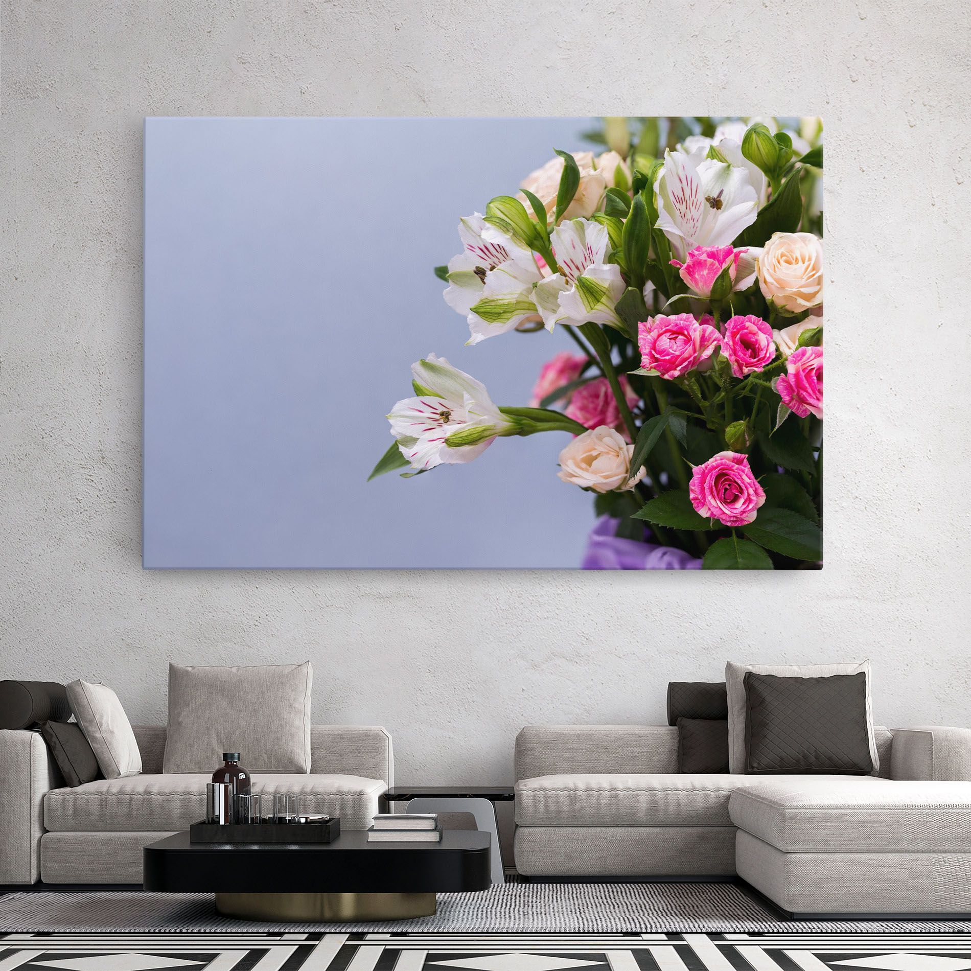 White Pink Bouquet mockup 2
