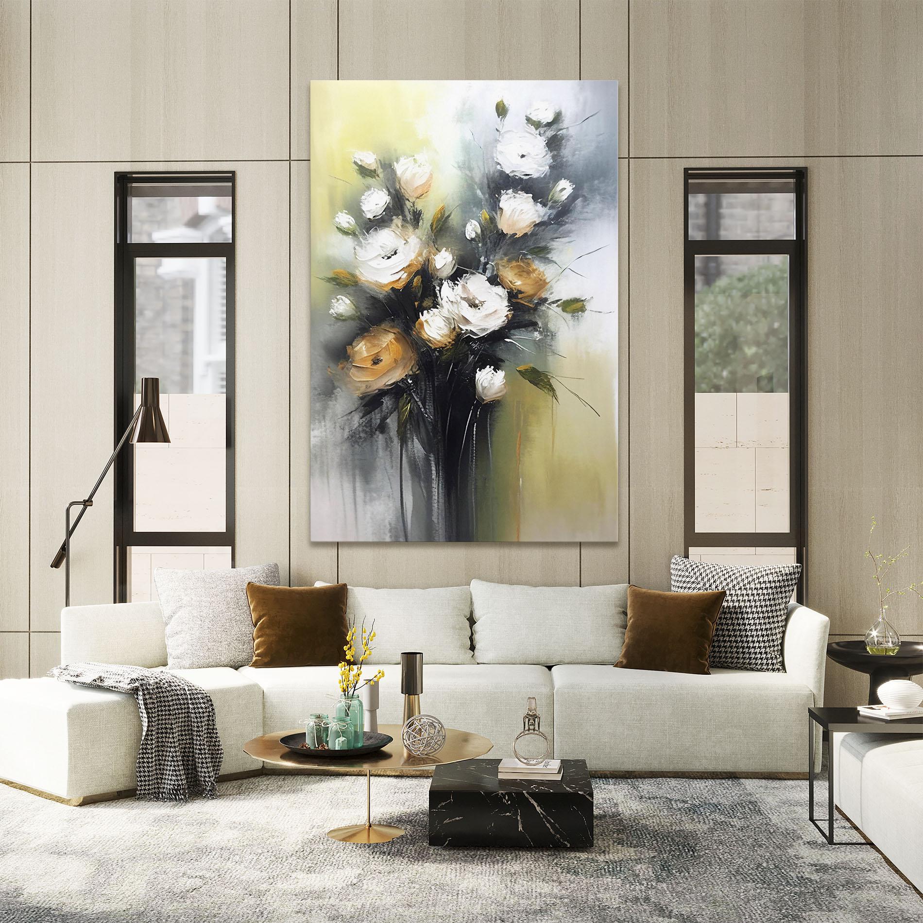 Leinwandbild Bouquet Painting mockup 2