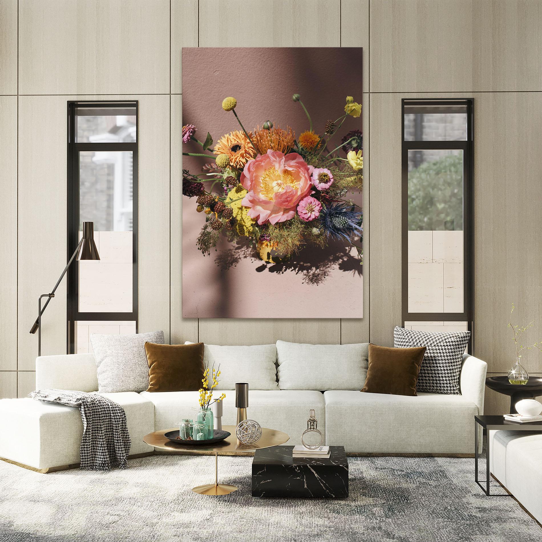 Leinwandbild Pastel Orange Bouquet mockup 2