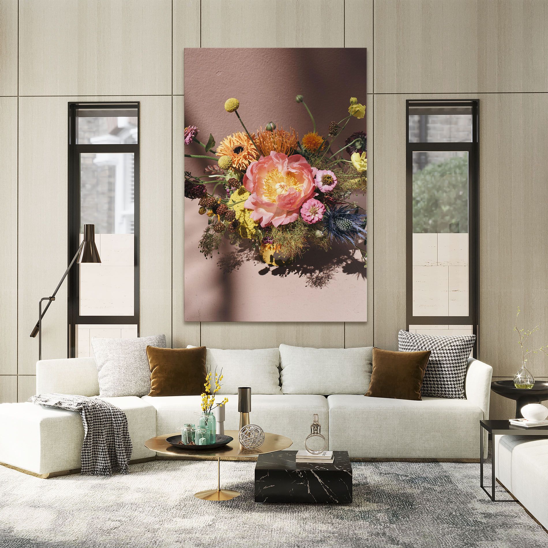 Pastel Orange Bouquet mockup 2