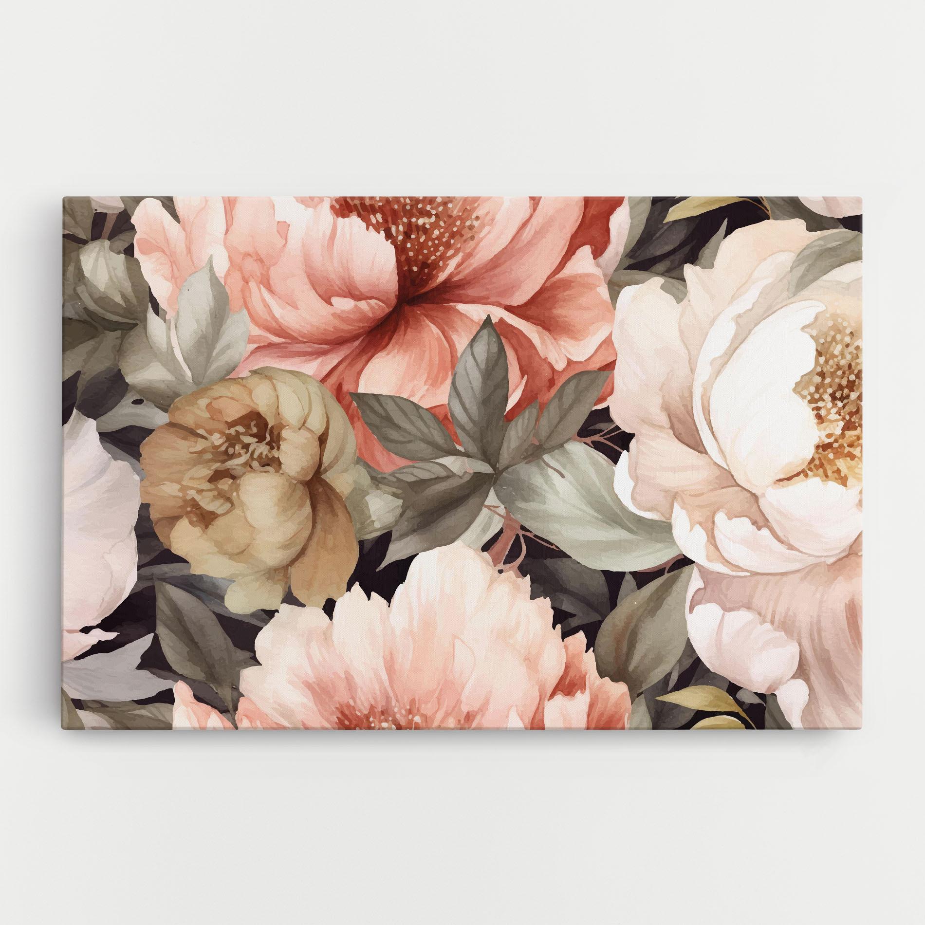Leinwandbild Cream Pink Peony mockup 0