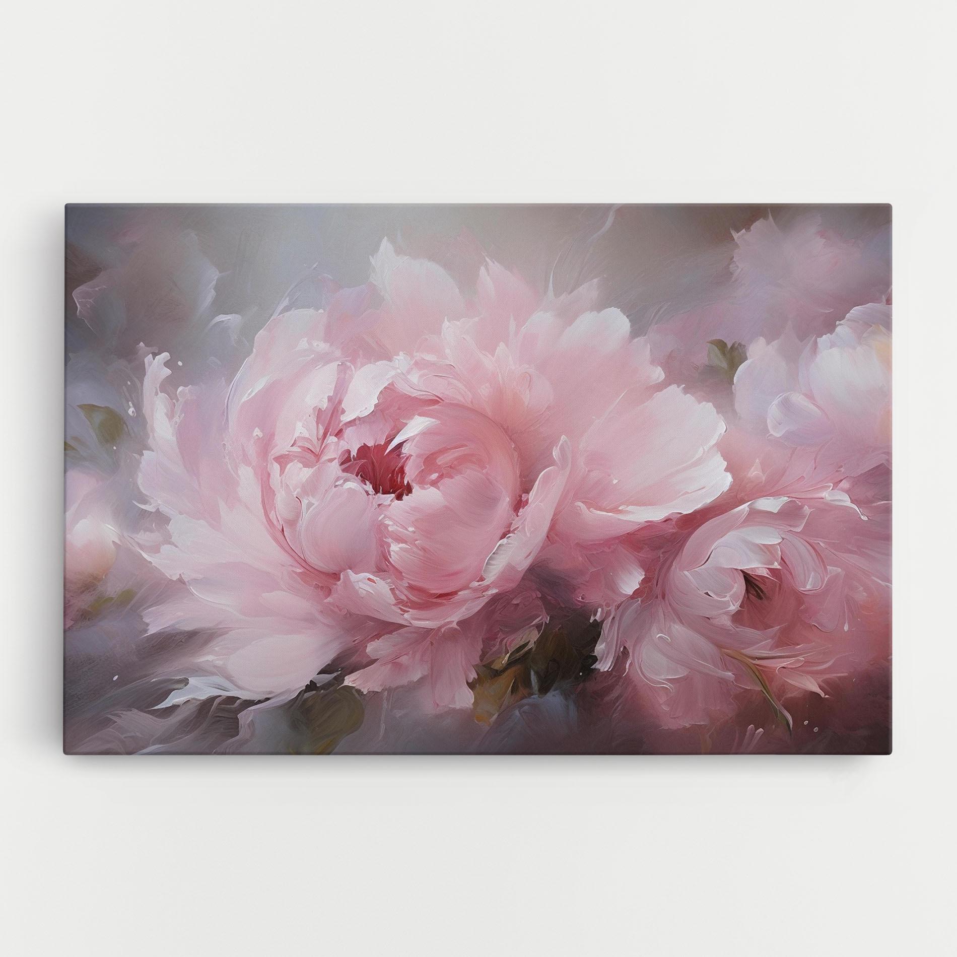 Leinwandbild Dreamy Painting Peony mockup 0