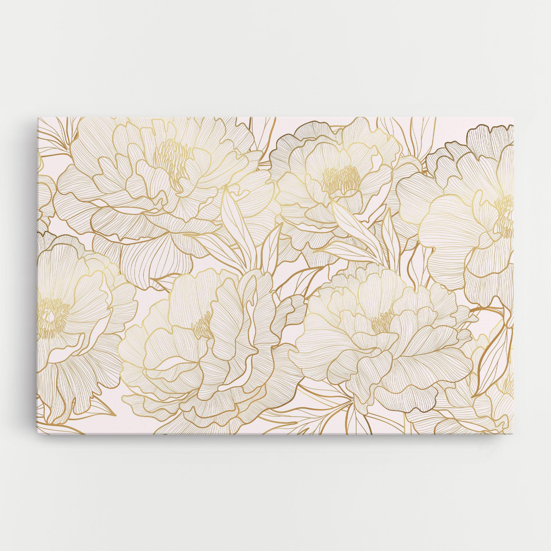 Leinwandbild Golden Peony mockup 0
