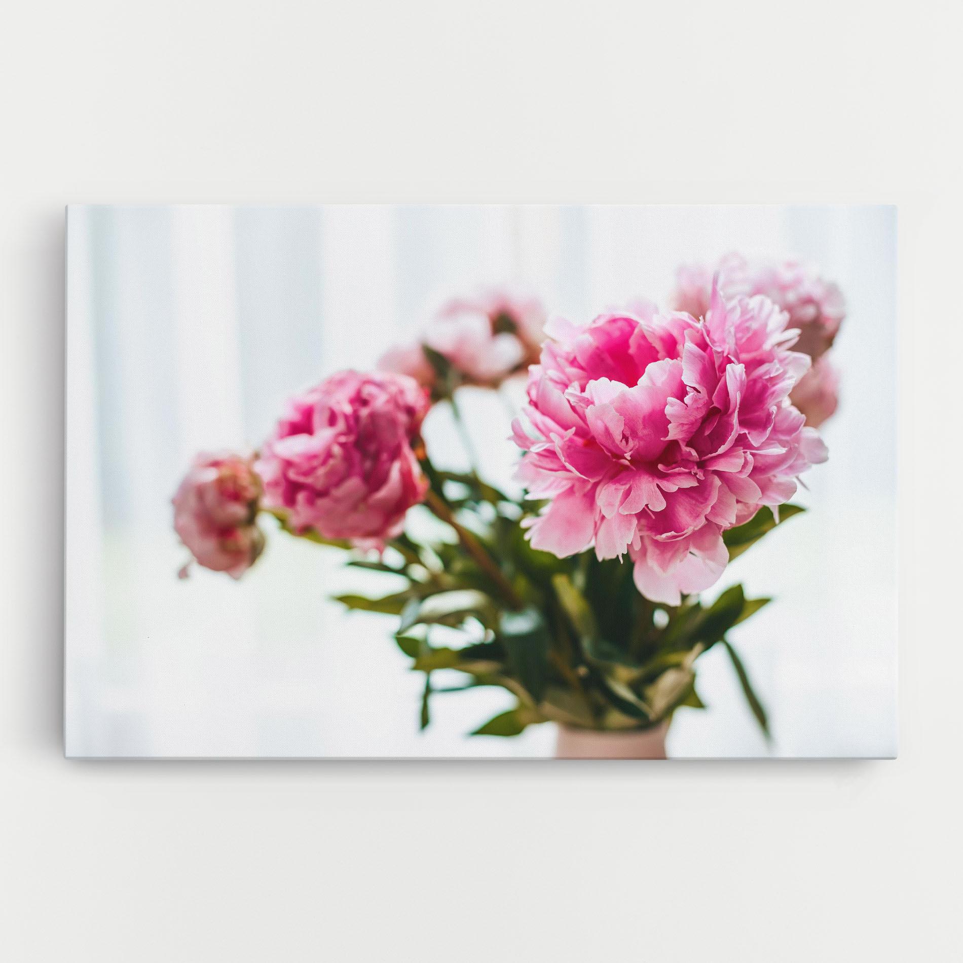 Leinwandbild Peony In Vase mockup 0