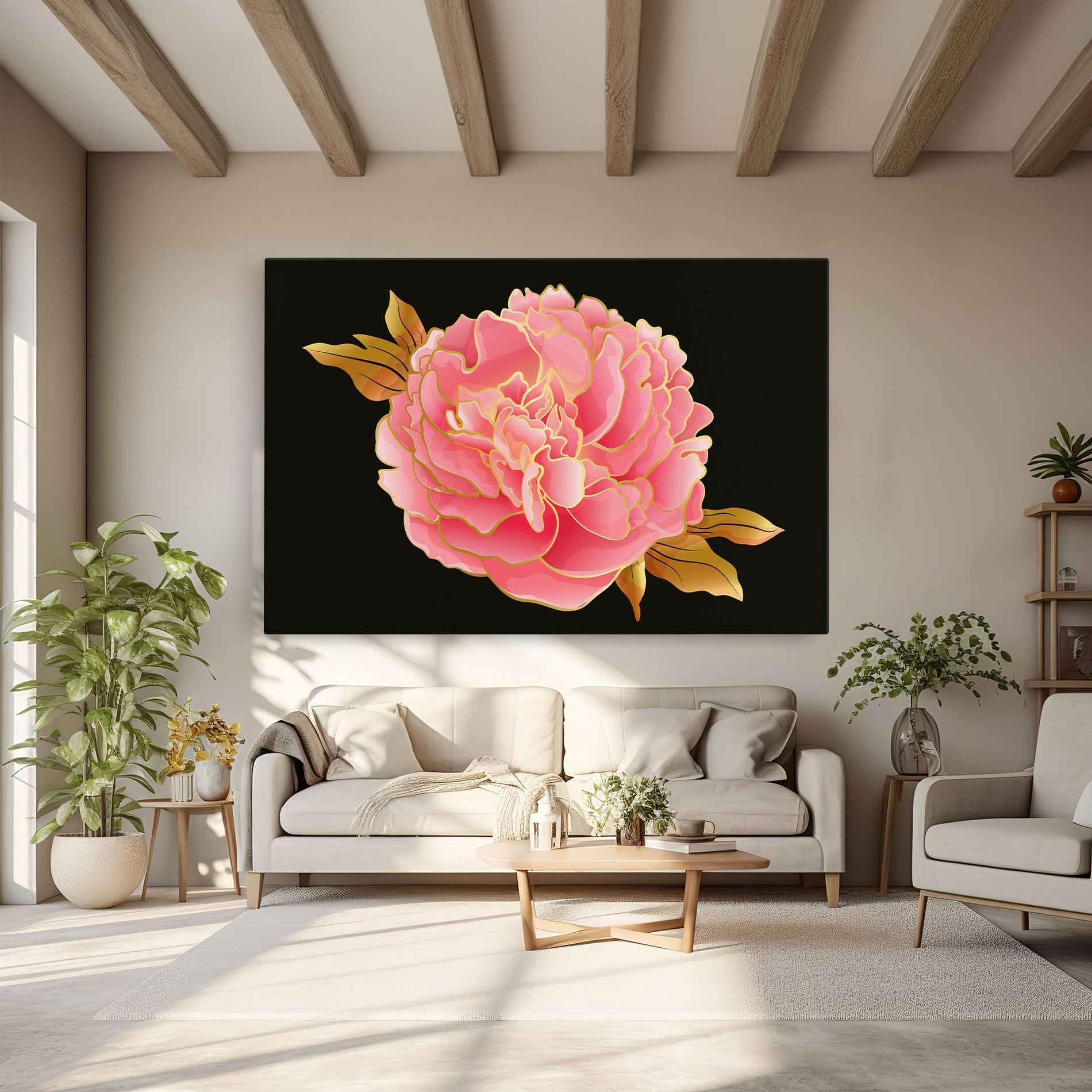 Gold Pinkk Peony mockup 6