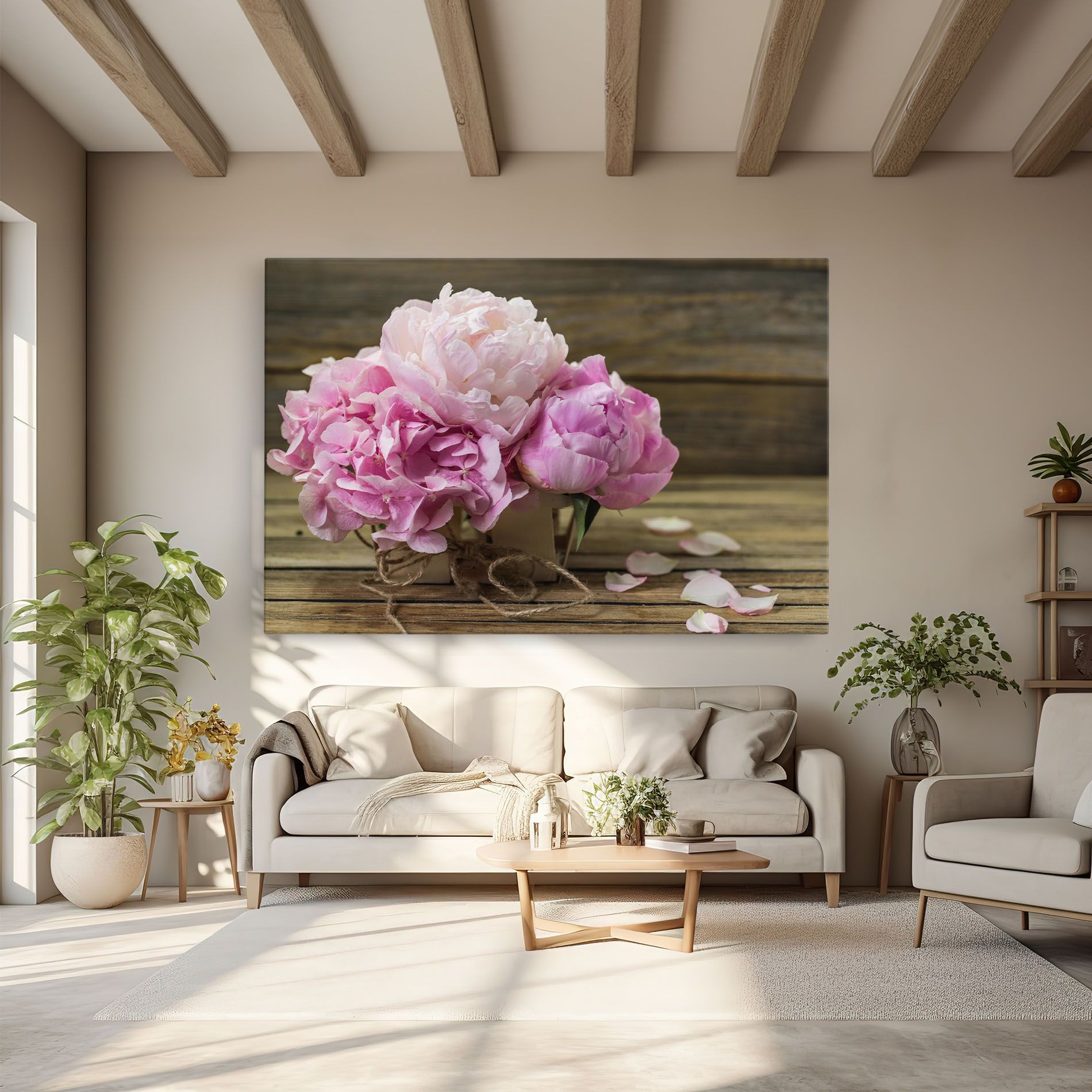 Peony On Table mockup 6