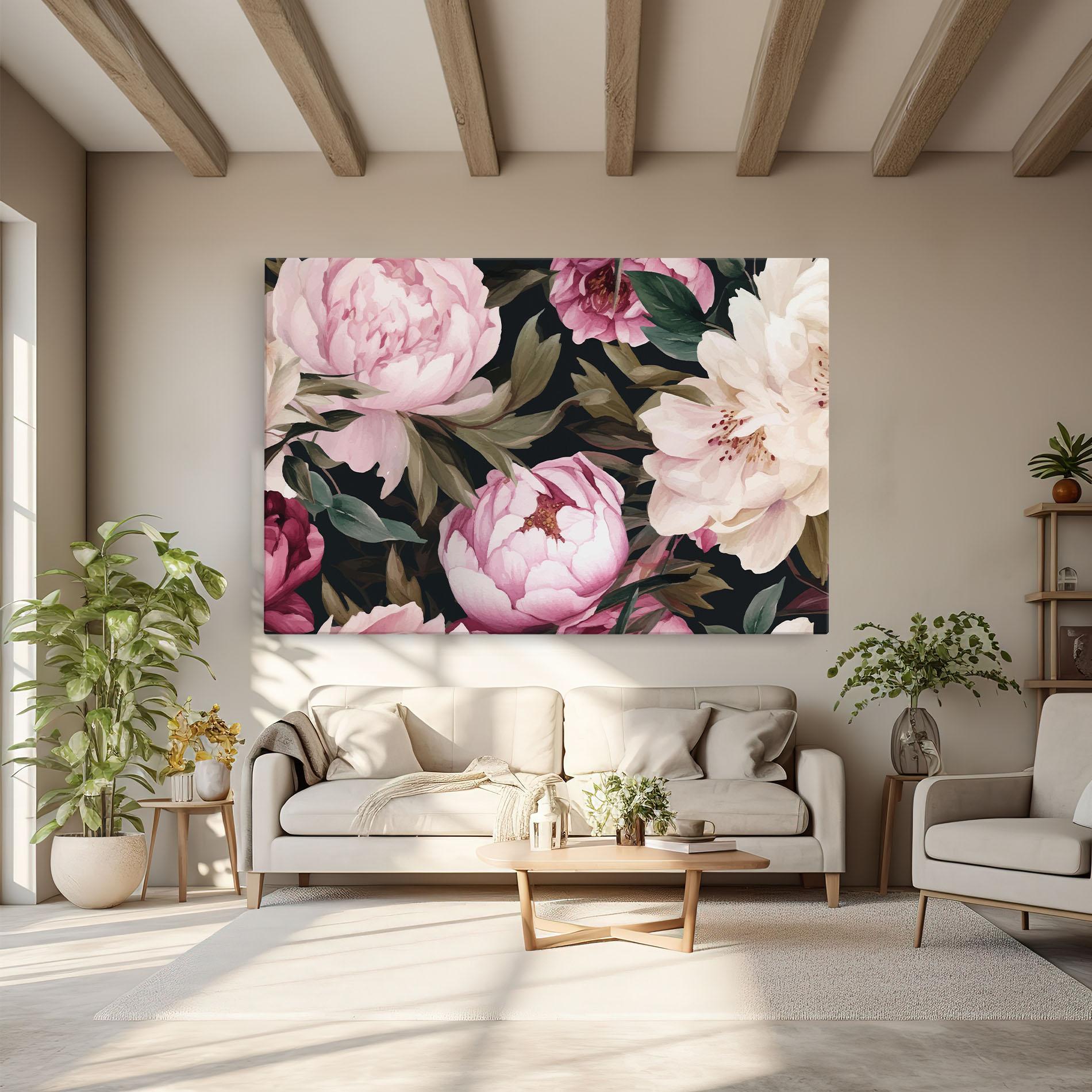 Leinwandbild Peony Paint mockup 6