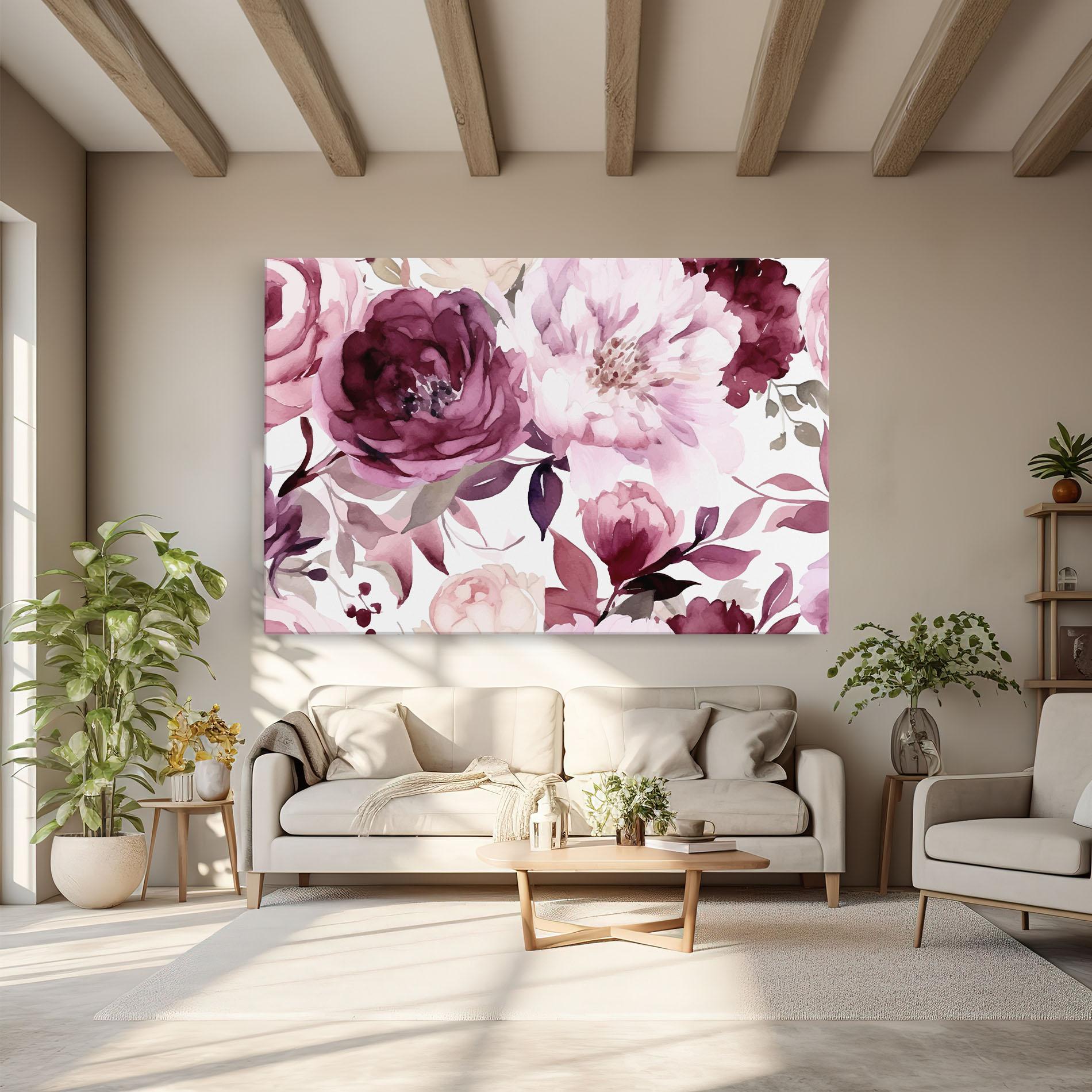 Leinwandbild Peony Pink Purple mockup 6