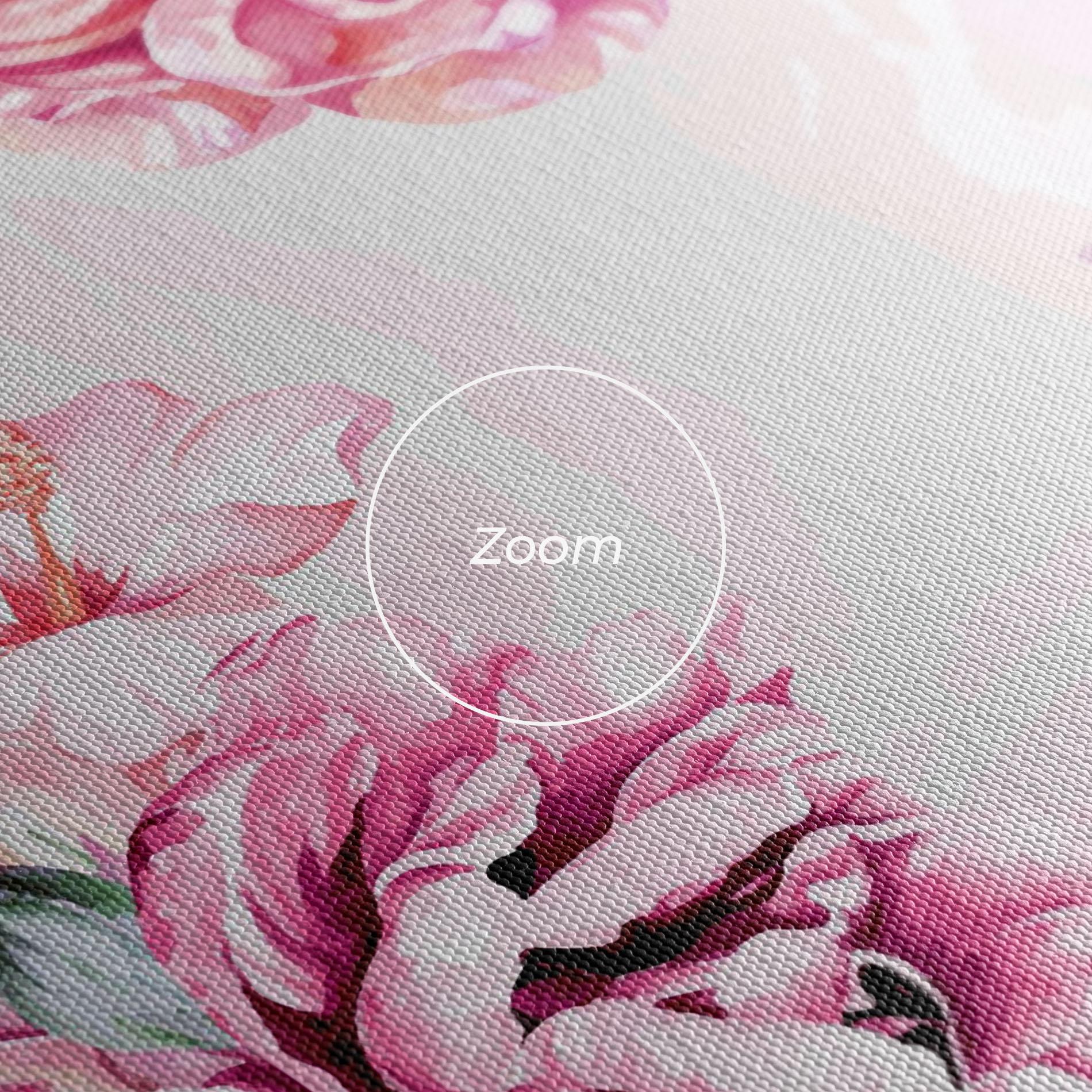 Leinwandbild Blooming Peony mockup 3
