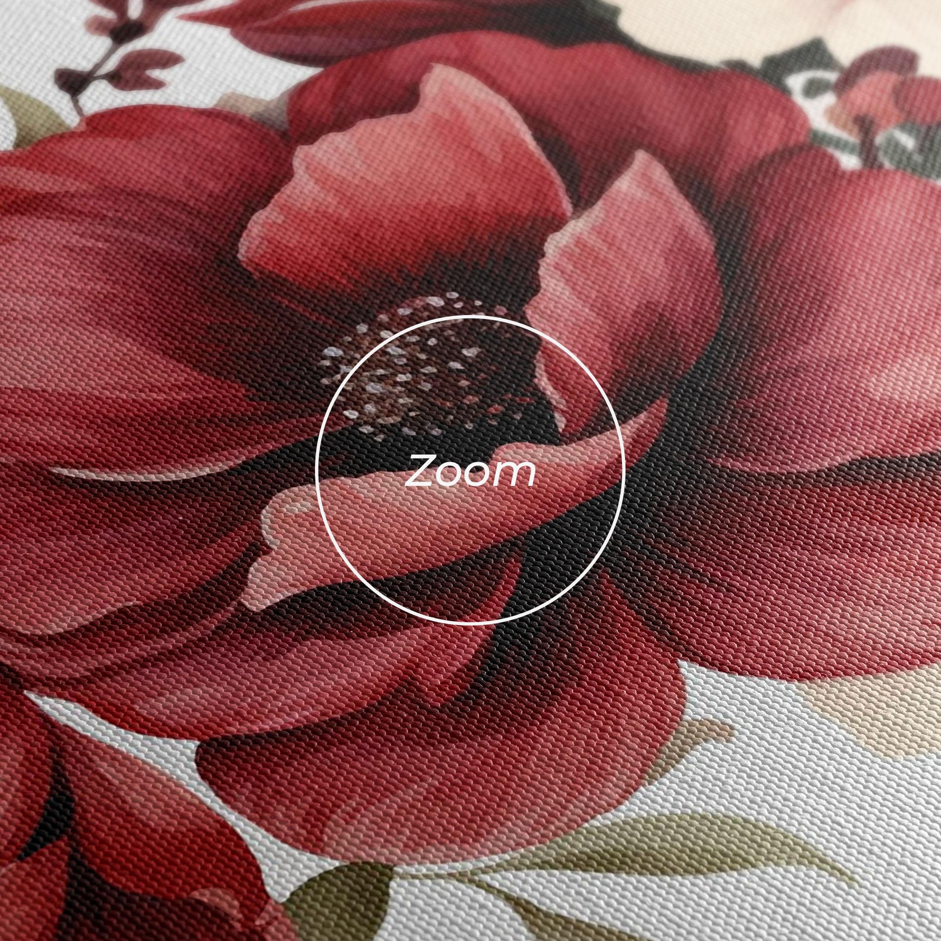 Leinwandbild Red Peony mockup 3