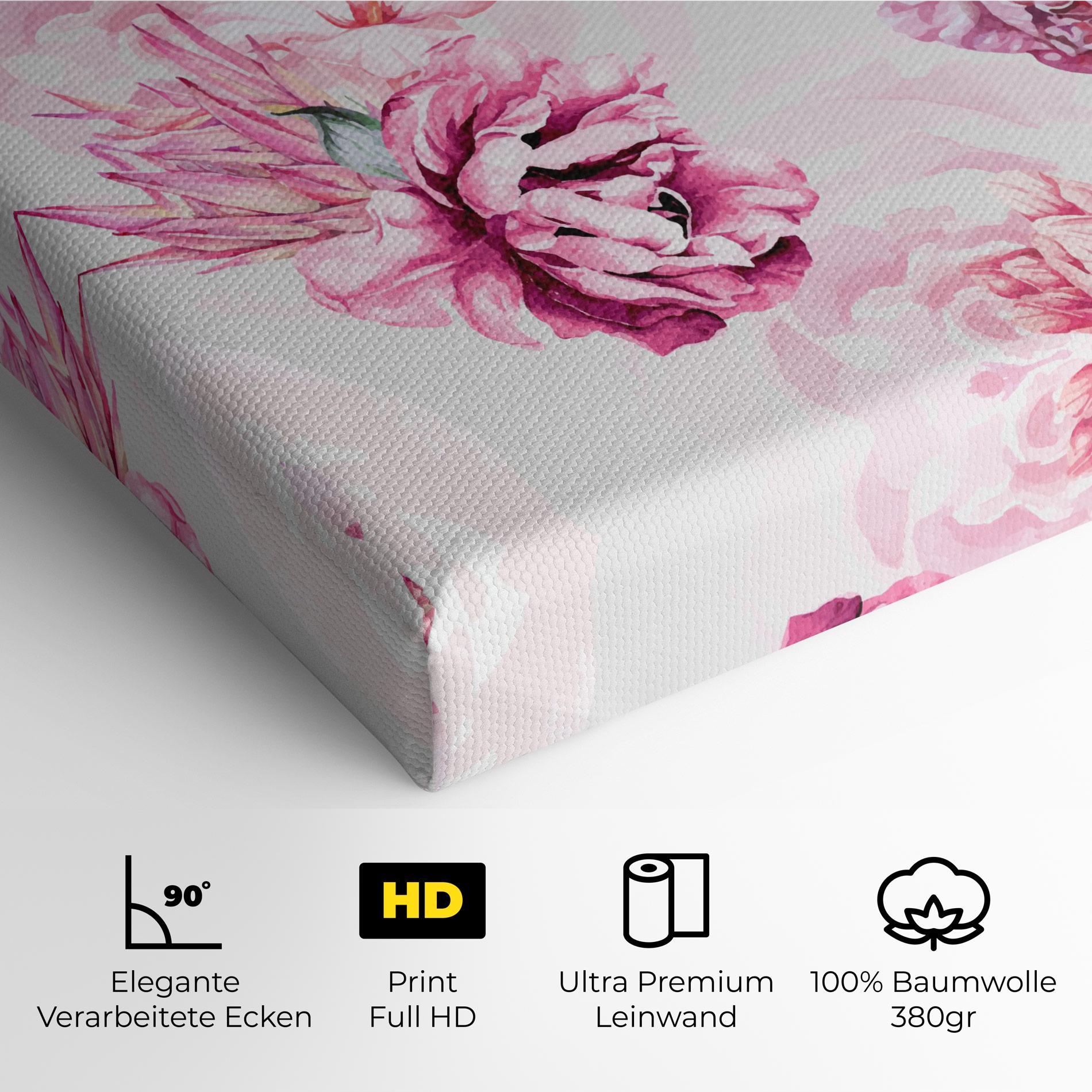 Leinwandbild Blooming Peony mockup 4