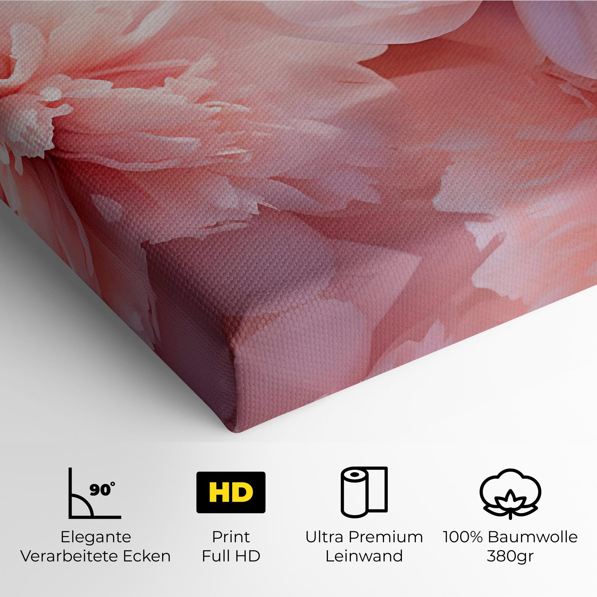 Leinwandbild Close Up Dreamy Peony mockup 4