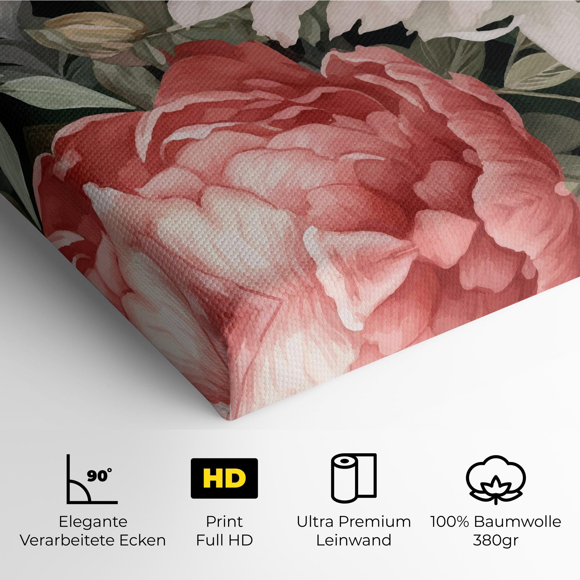 Leinwandbild Light Peony Art mockup 4