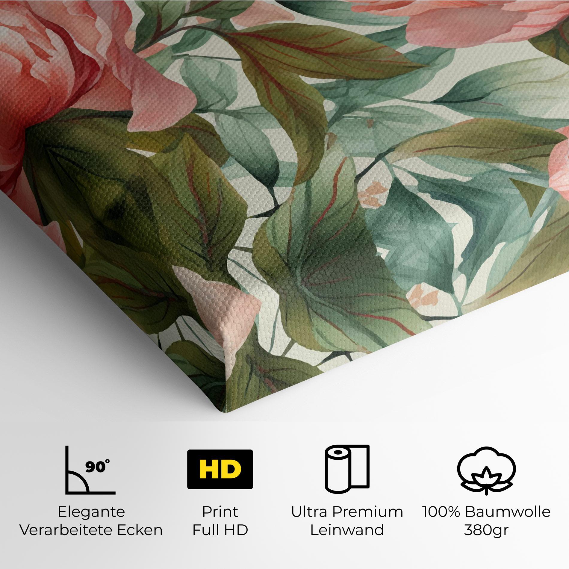 Leinwandbild Light Red Peony mockup 4