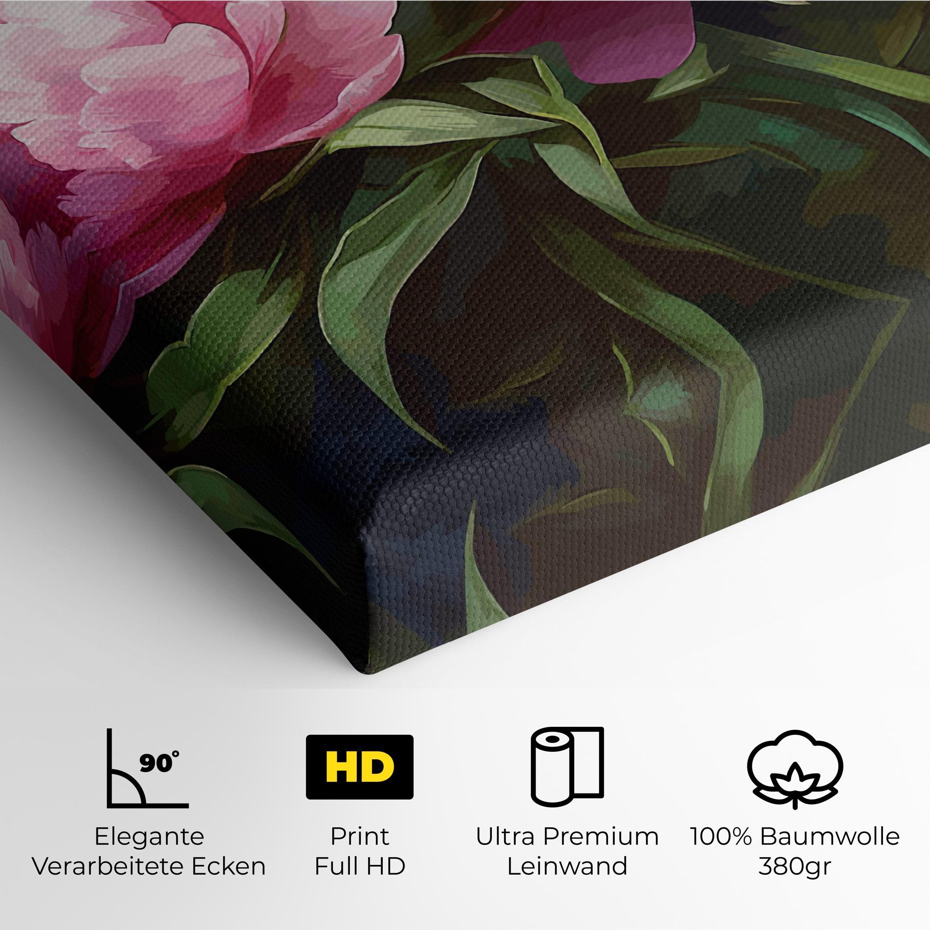 Leinwandbild Peonies Art mockup 4