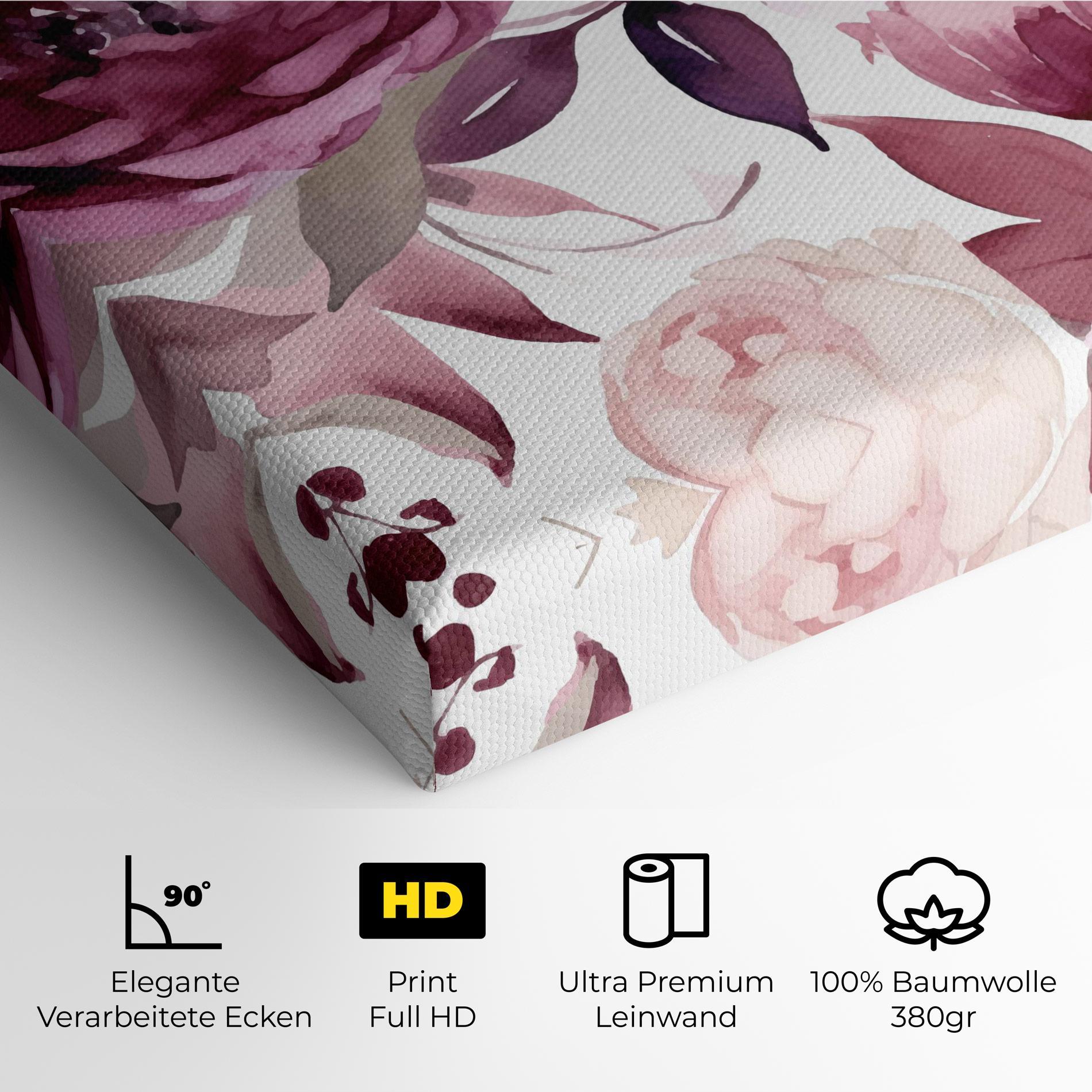 Leinwandbild Peony Pink Purple mockup 4