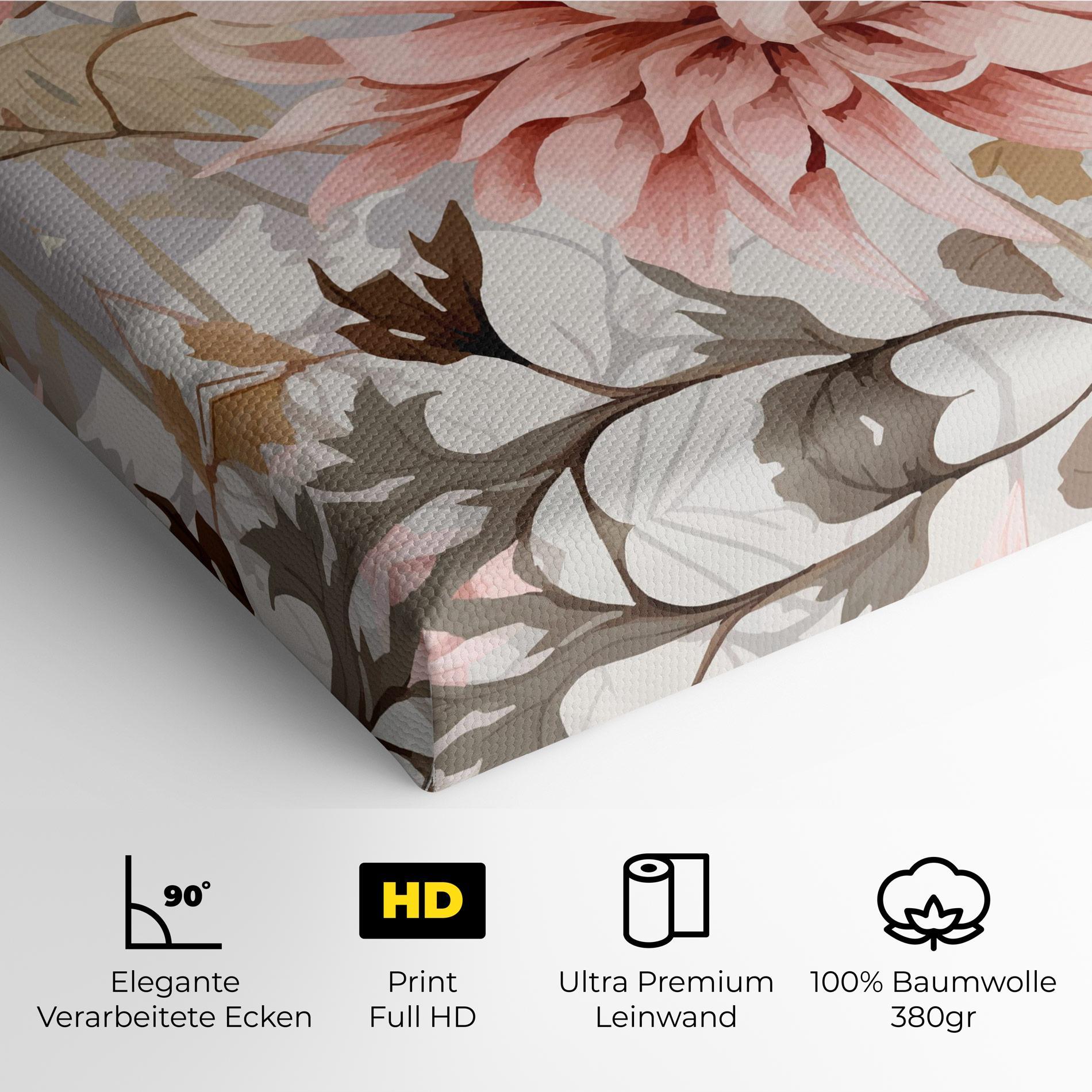 Leinwandbild Pink Cream Open Peony mockup 4