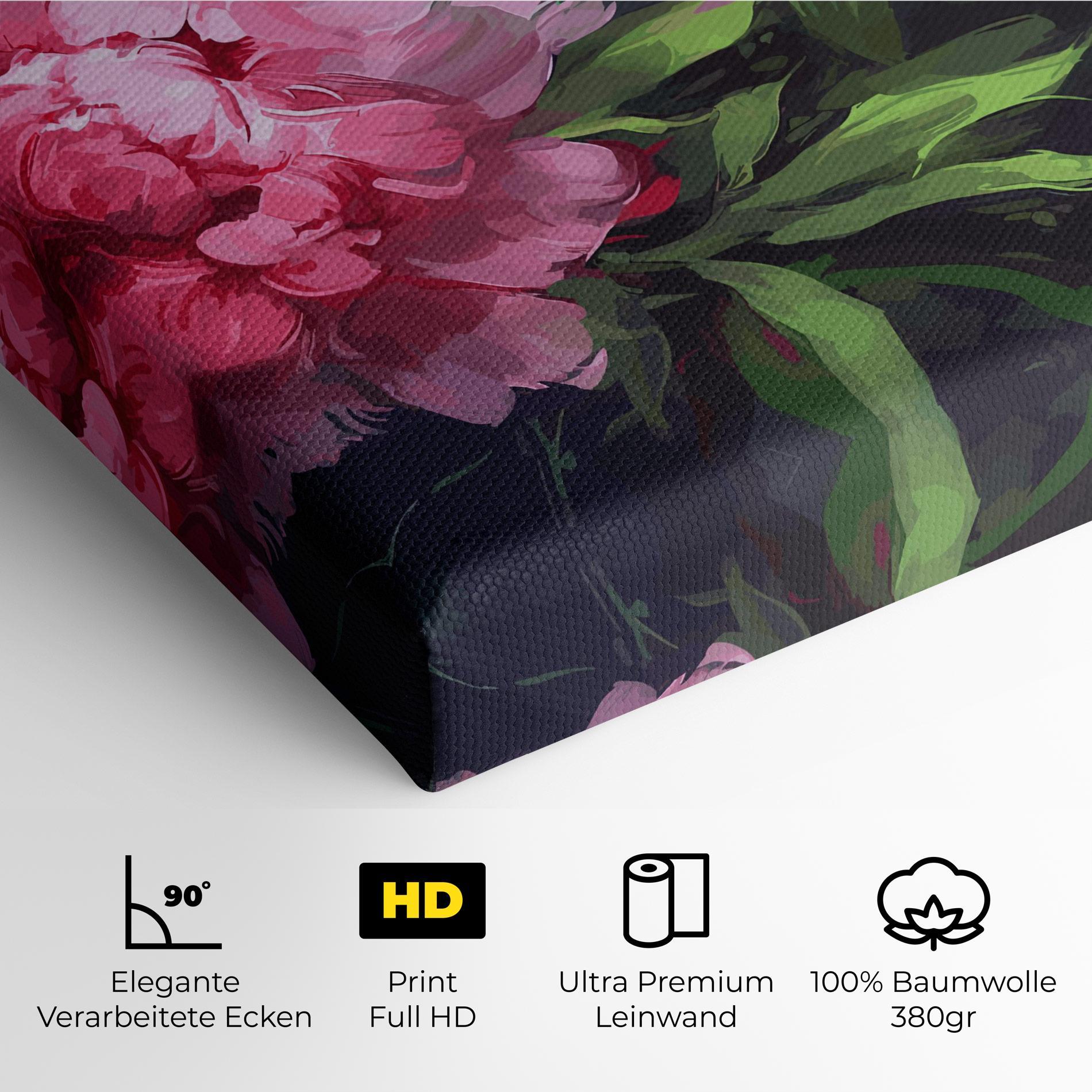 Leinwandbild Pretty Peonies mockup 4