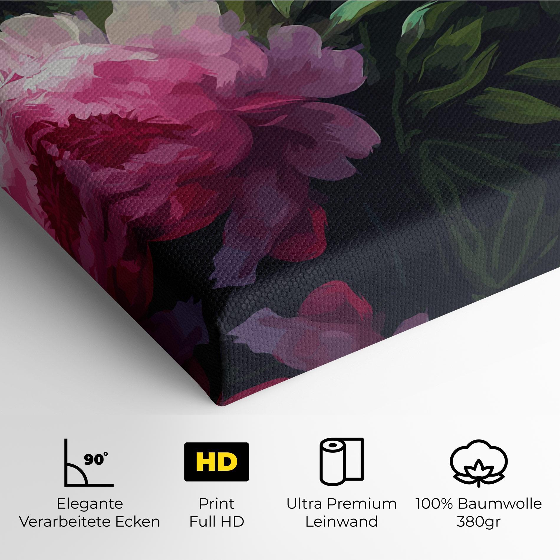 Leinwandbild Pretty Peony Paint mockup 4