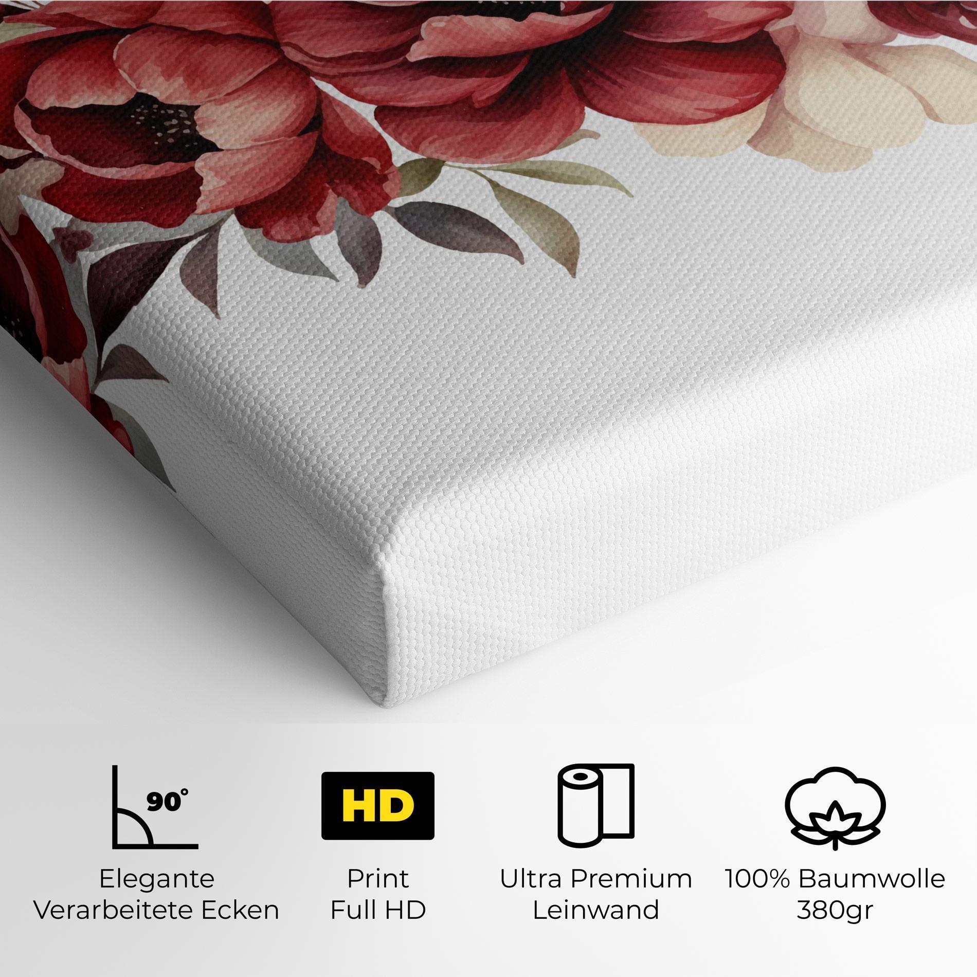 Leinwandbild Red Peony mockup 4