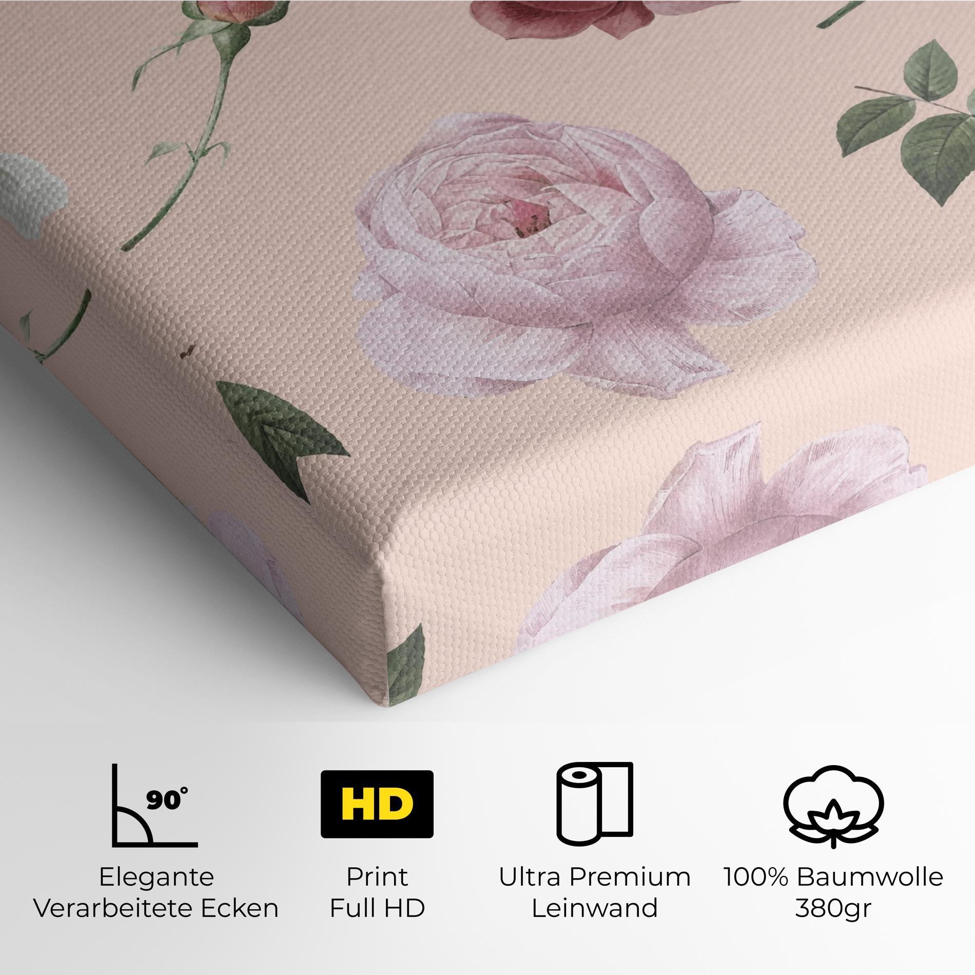 Leinwandbild Rose And Peony mockup 4
