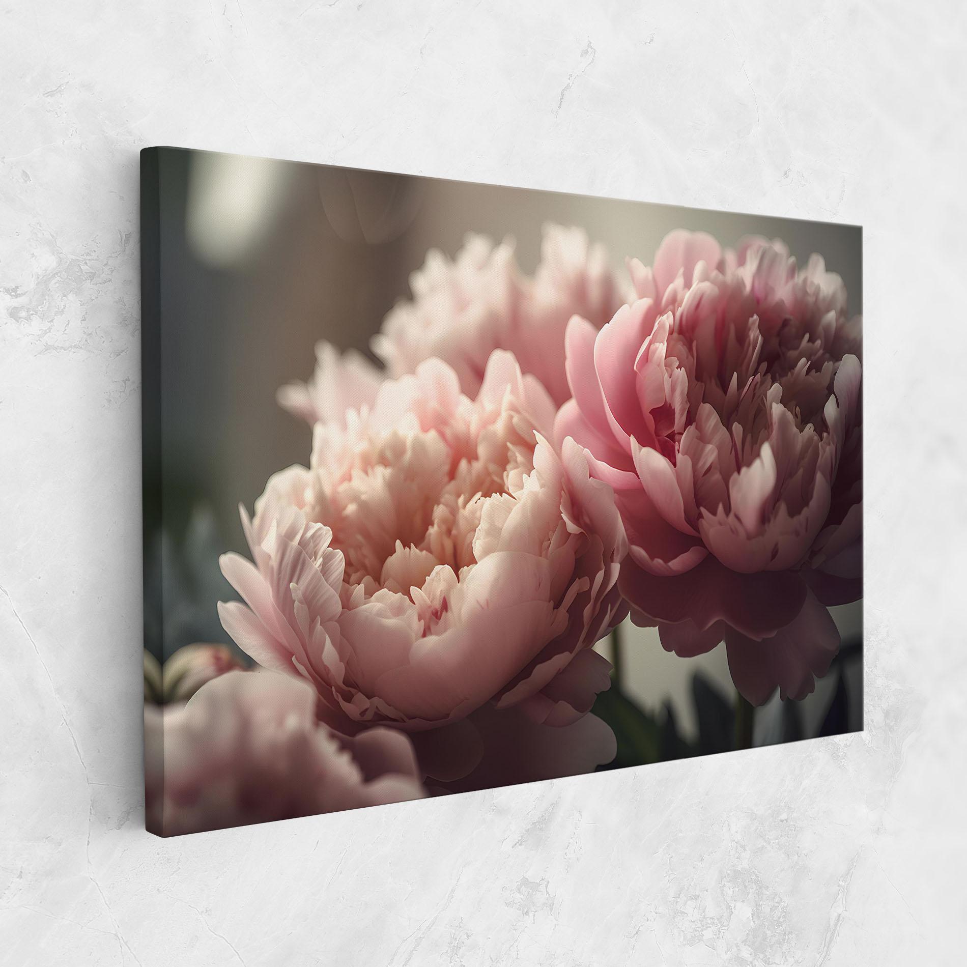 Leinwandbild Cream Dreamy Peony mockup 1