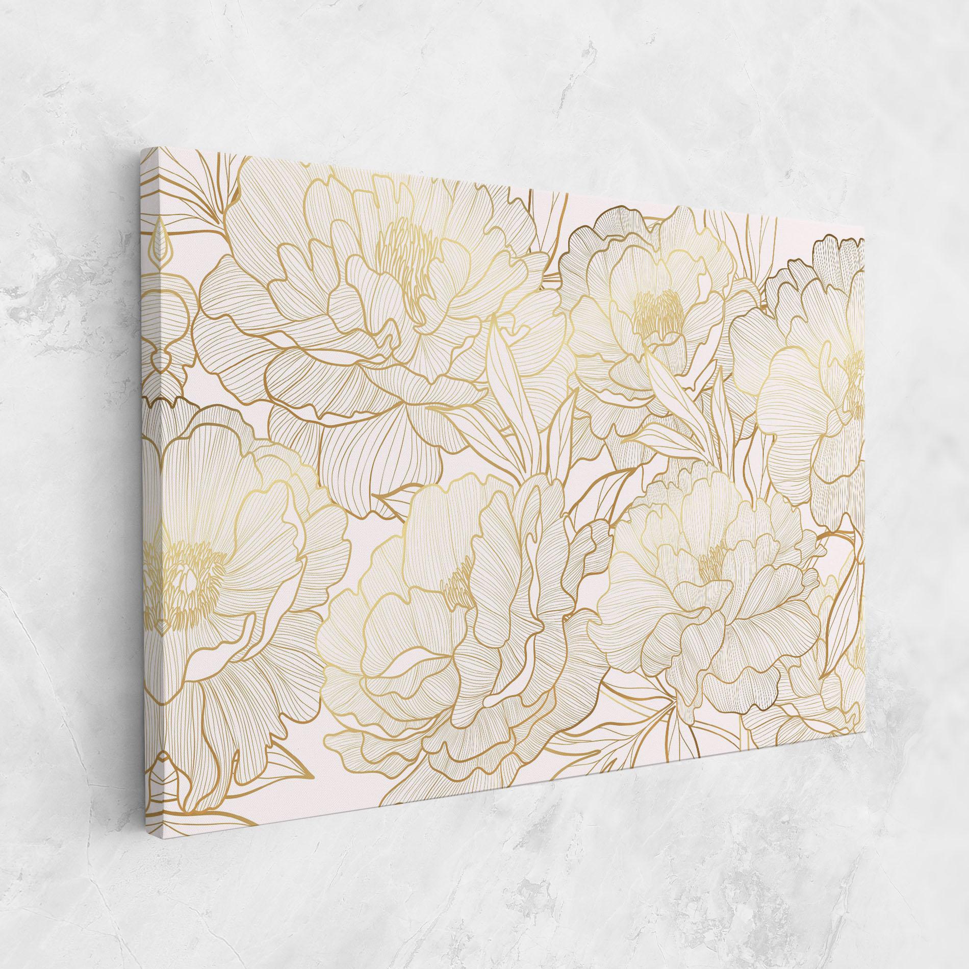 Leinwandbild Golden Peony mockup 1