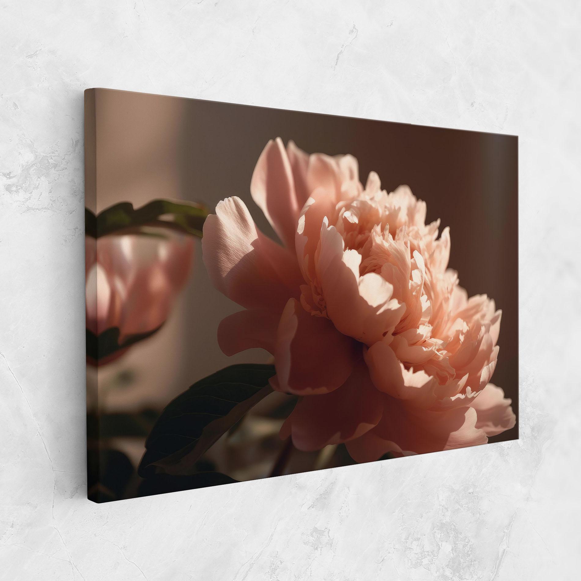 Leinwandbild Light Orange Peony View mockup 1