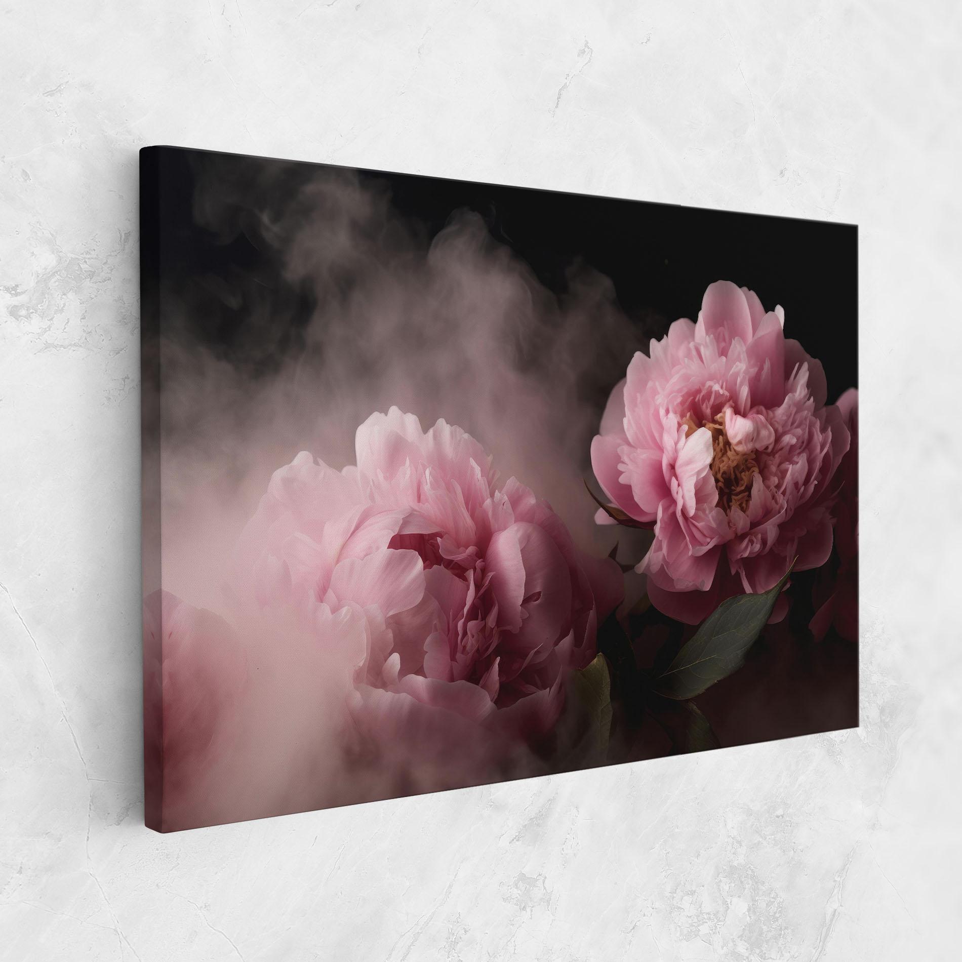 Leinwandbild Peony In Smoke mockup 1