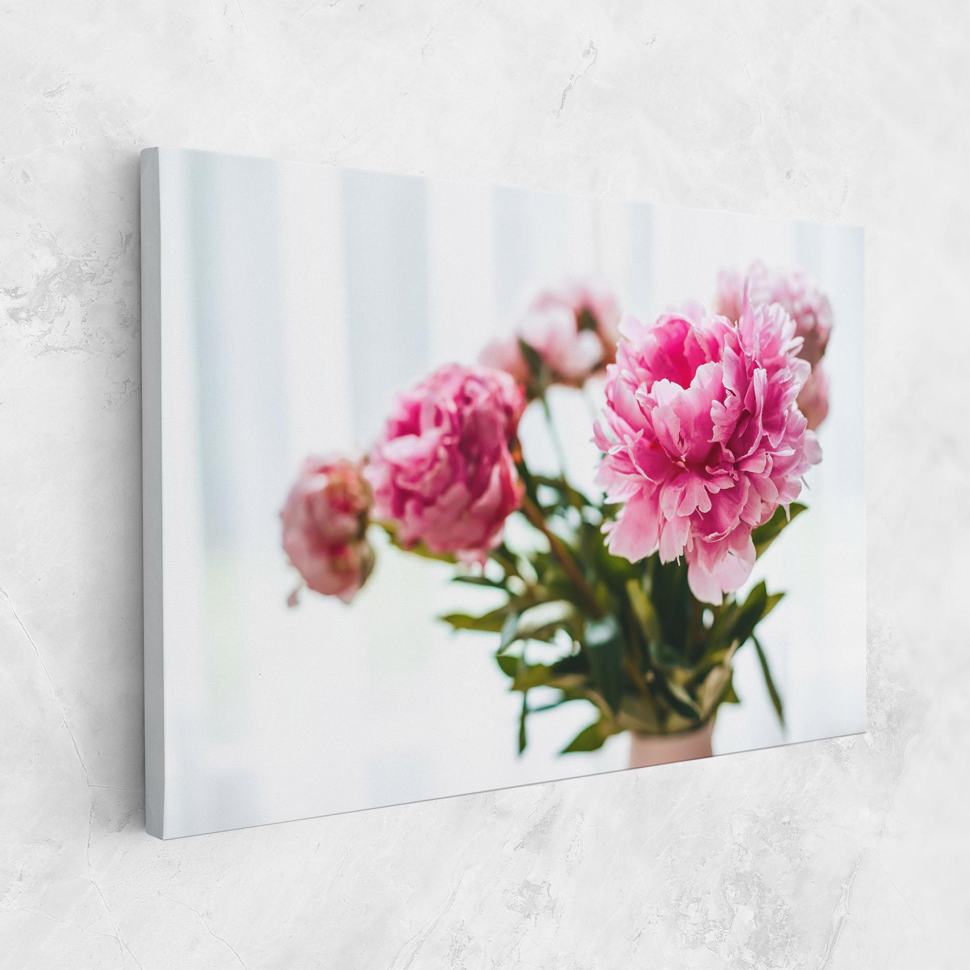Leinwandbild Peony In Vase mockup 1