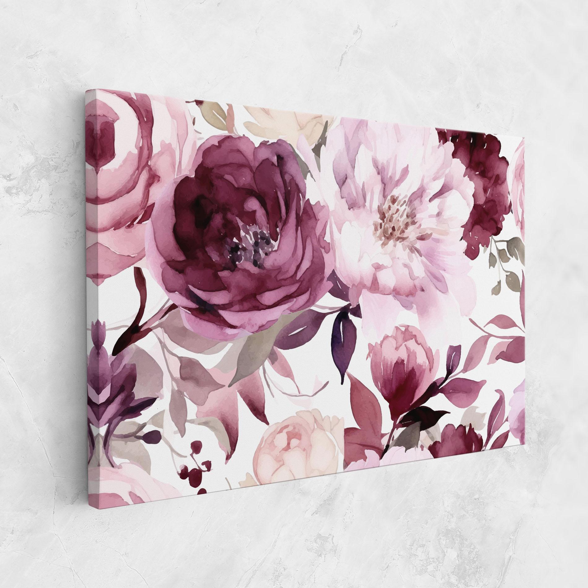 Leinwandbild Peony Pink Purple mockup 1