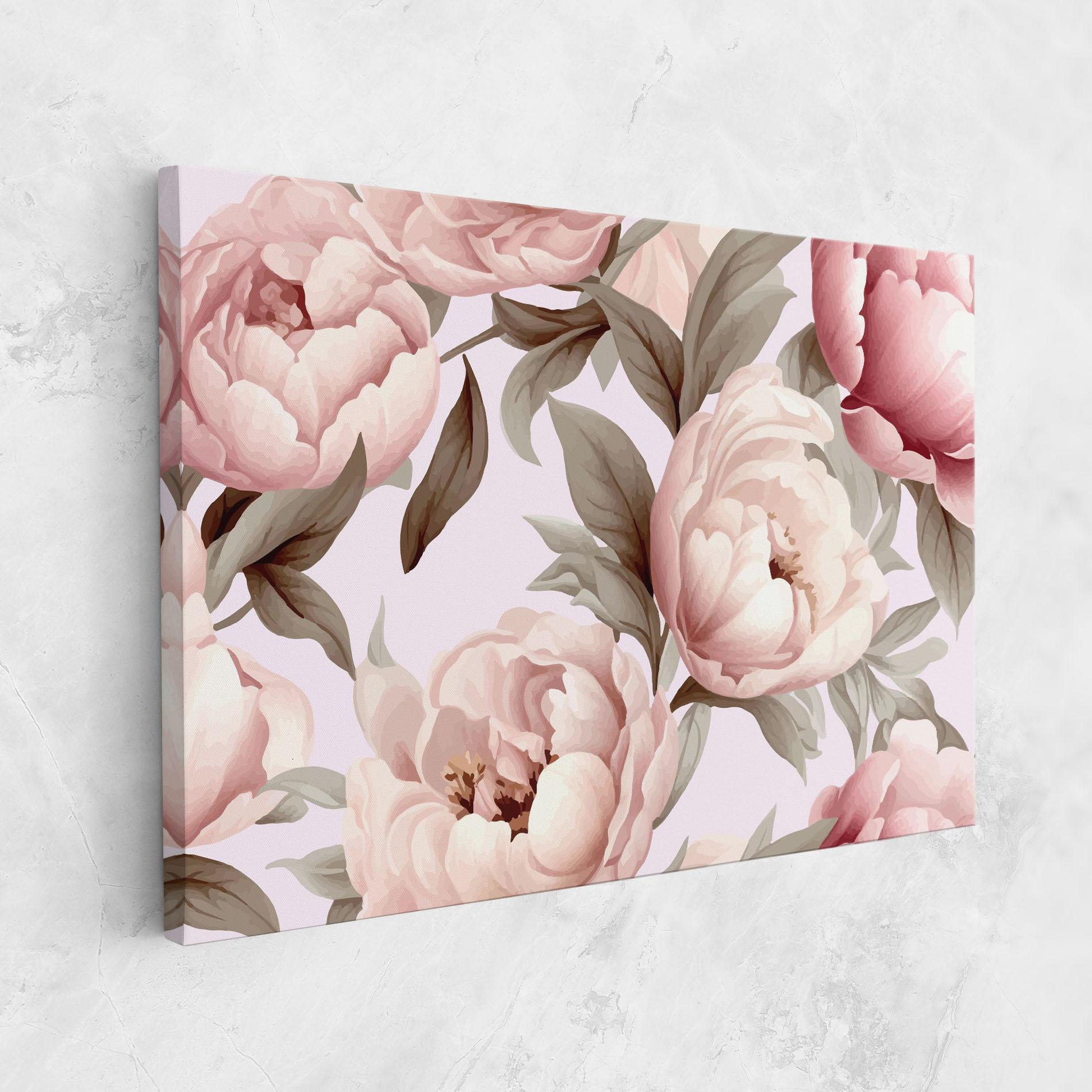 Leinwandbild Pink Peony Buds mockup 1