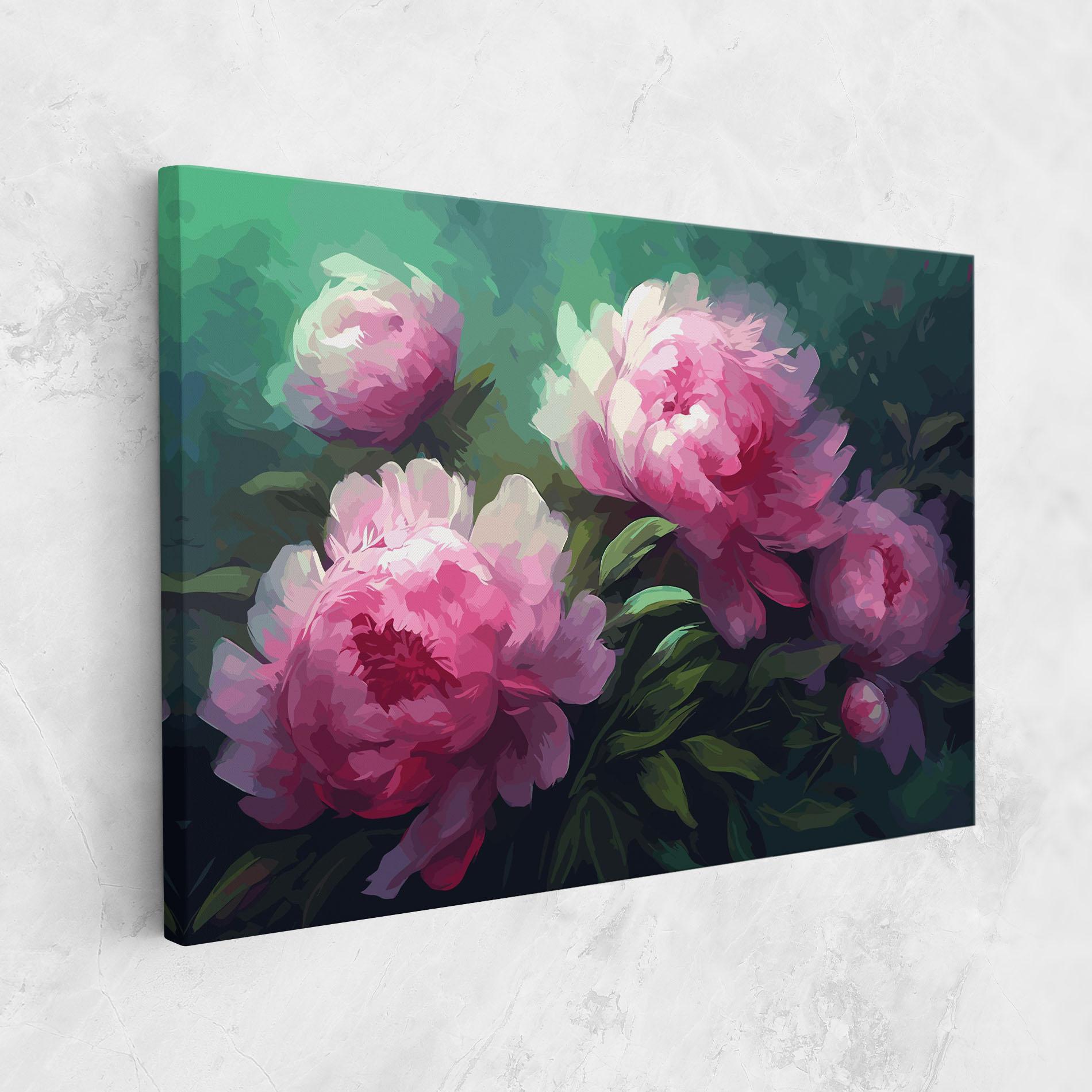 Leinwandbild Pretty Peony Paint mockup 1