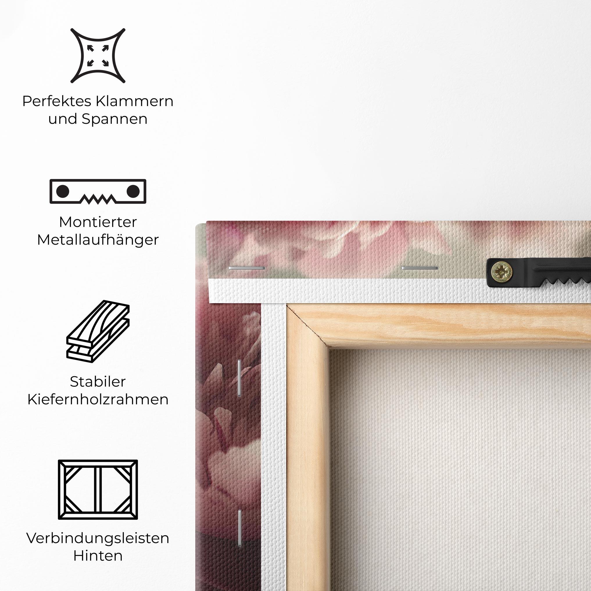 Leinwandbild Cream Dreamy Peony mockup 5