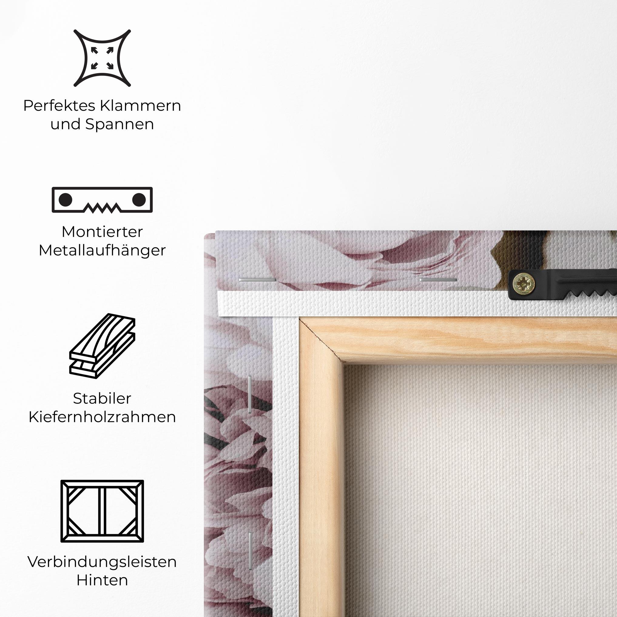 Leinwandbild Grey Peony Bouquet mockup 5