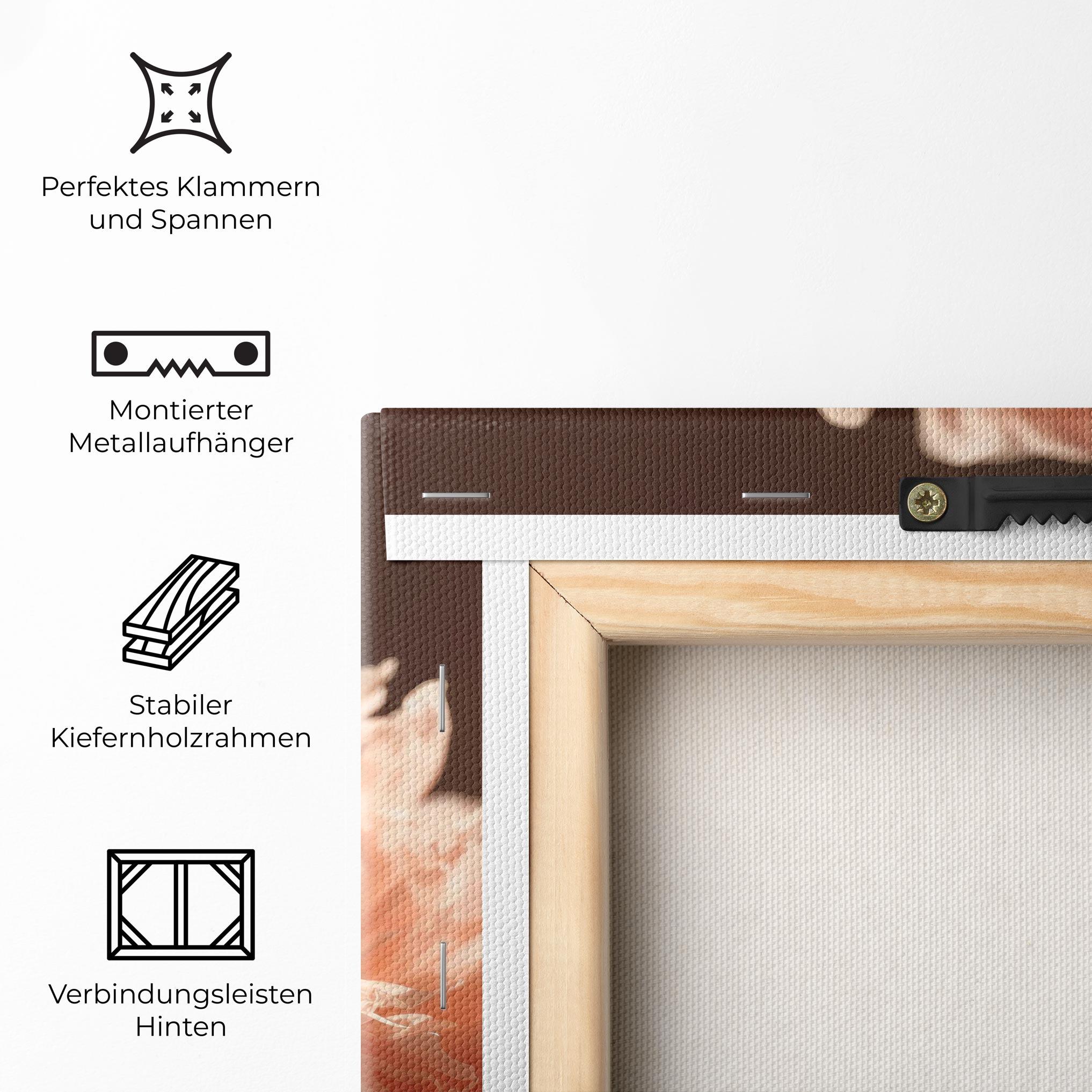 Leinwandbild Light Orange Peony View mockup 5