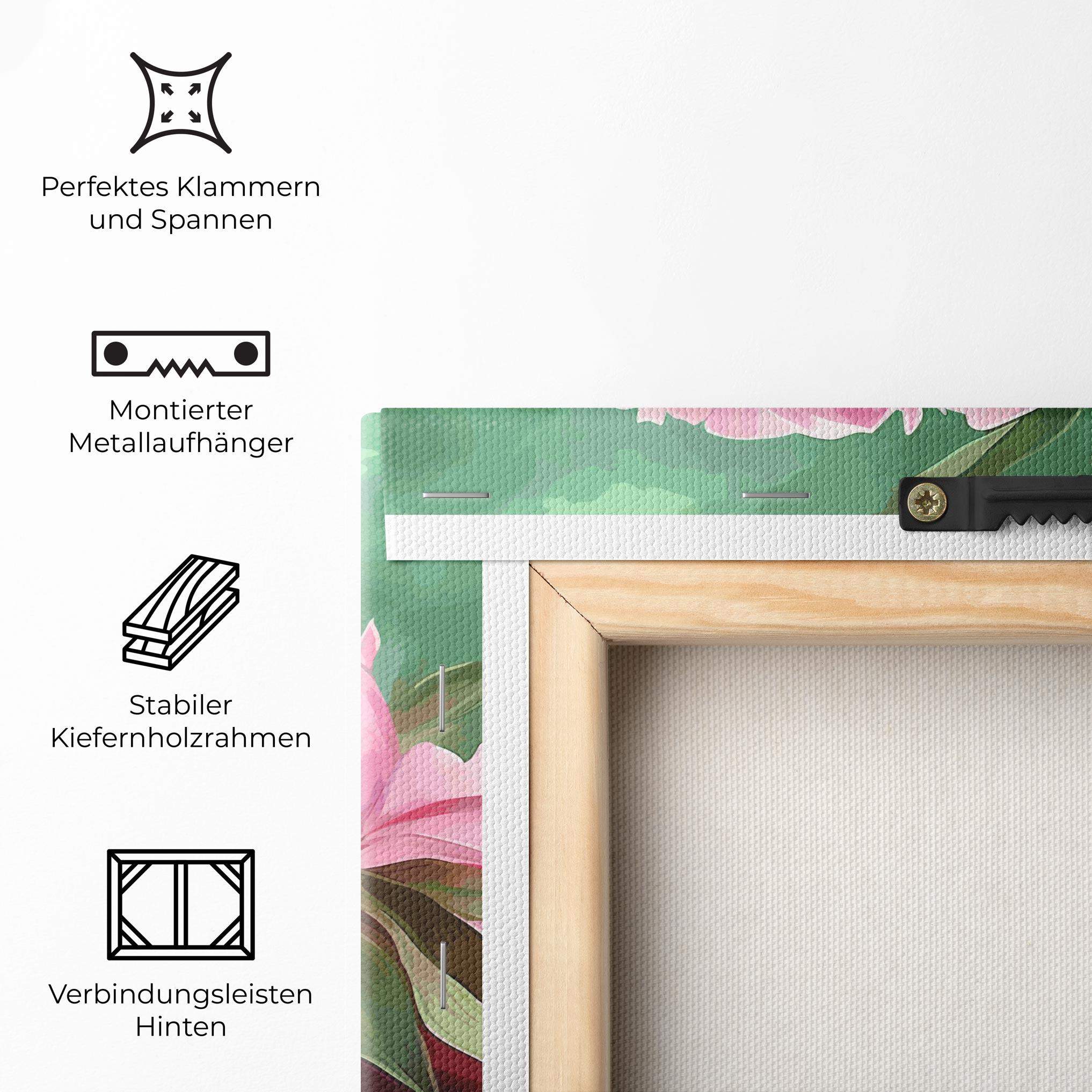 Leinwandbild Peonies Art mockup 5