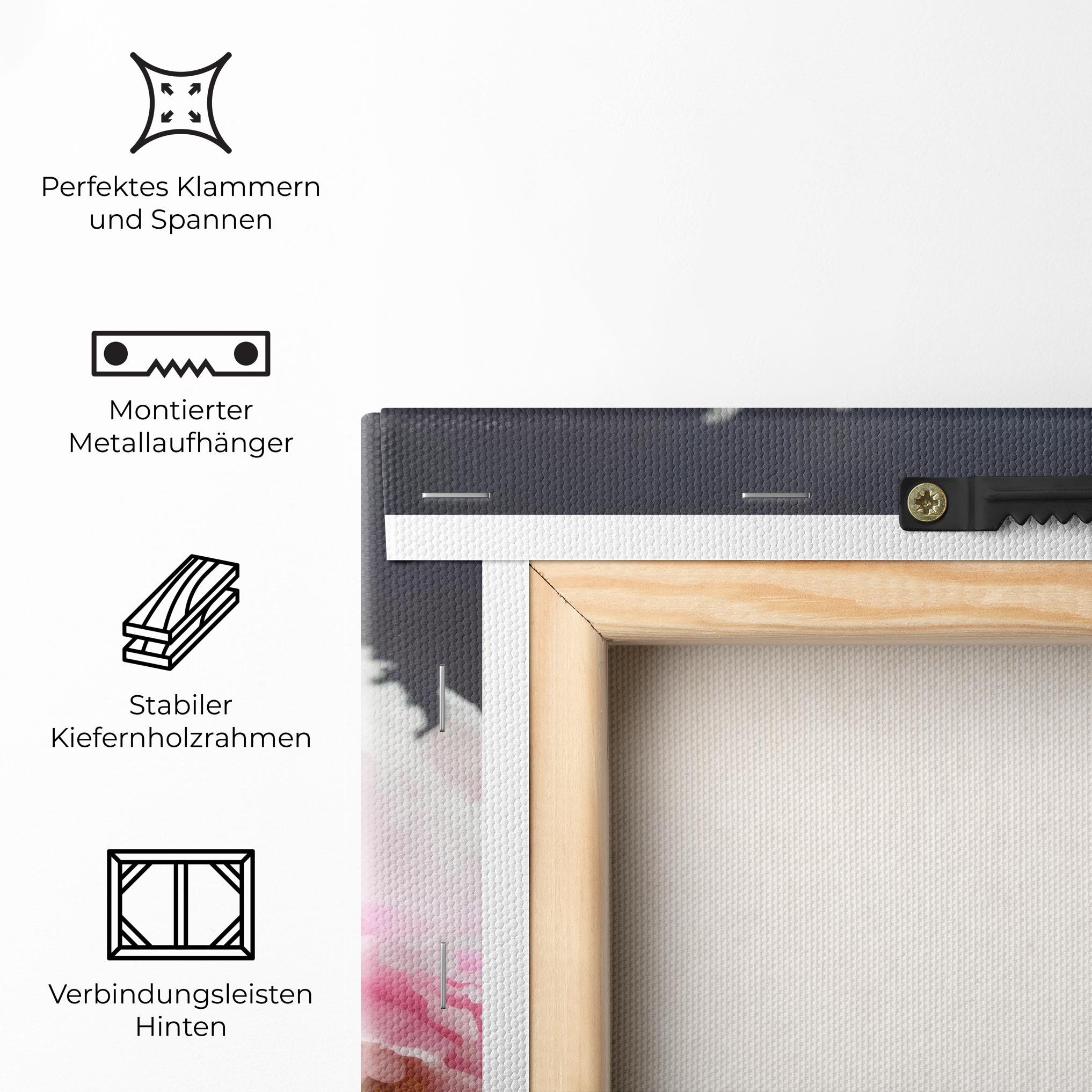 Leinwandbild Peonies With Grey mockup 5