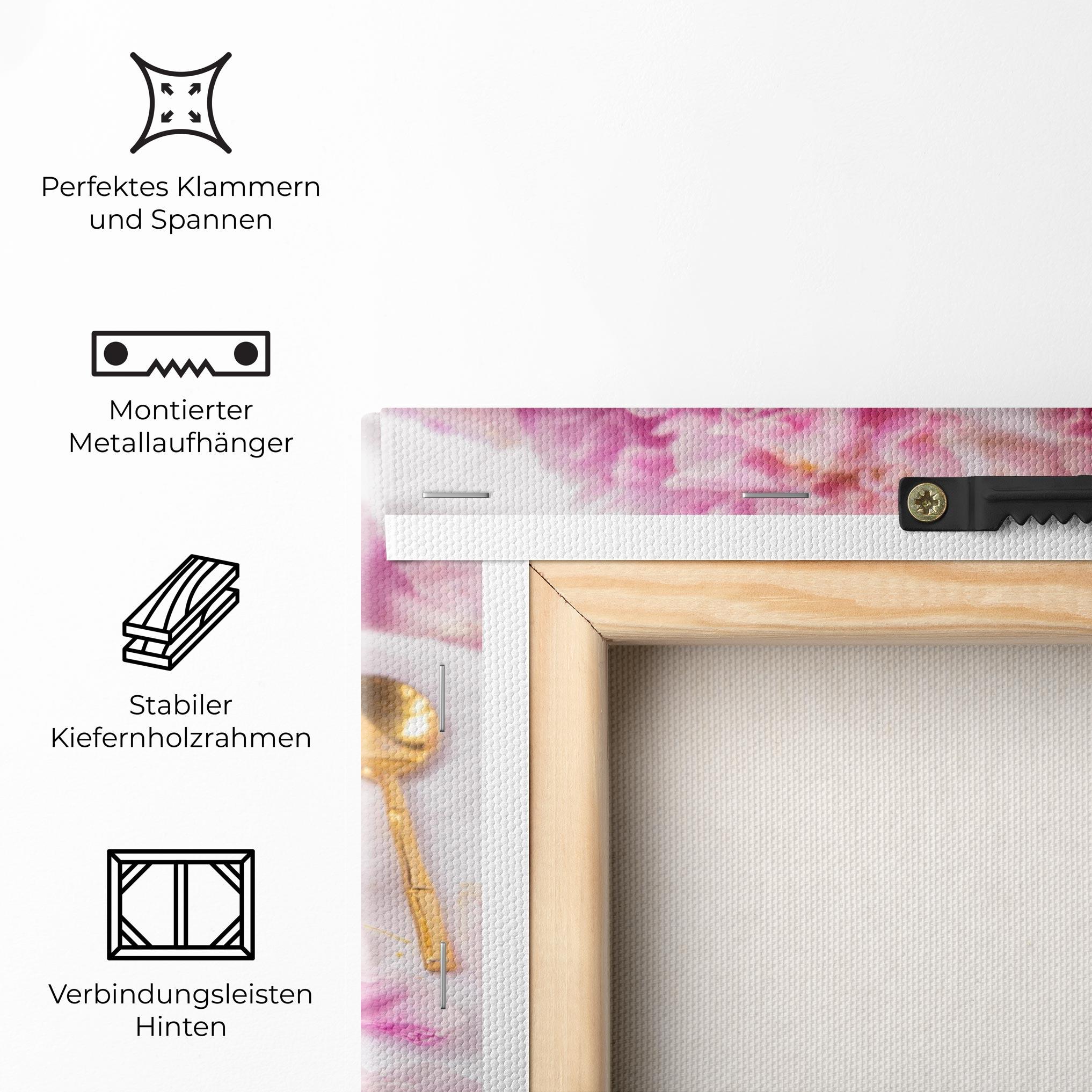 Leinwandbild Peony And Coffee mockup 5