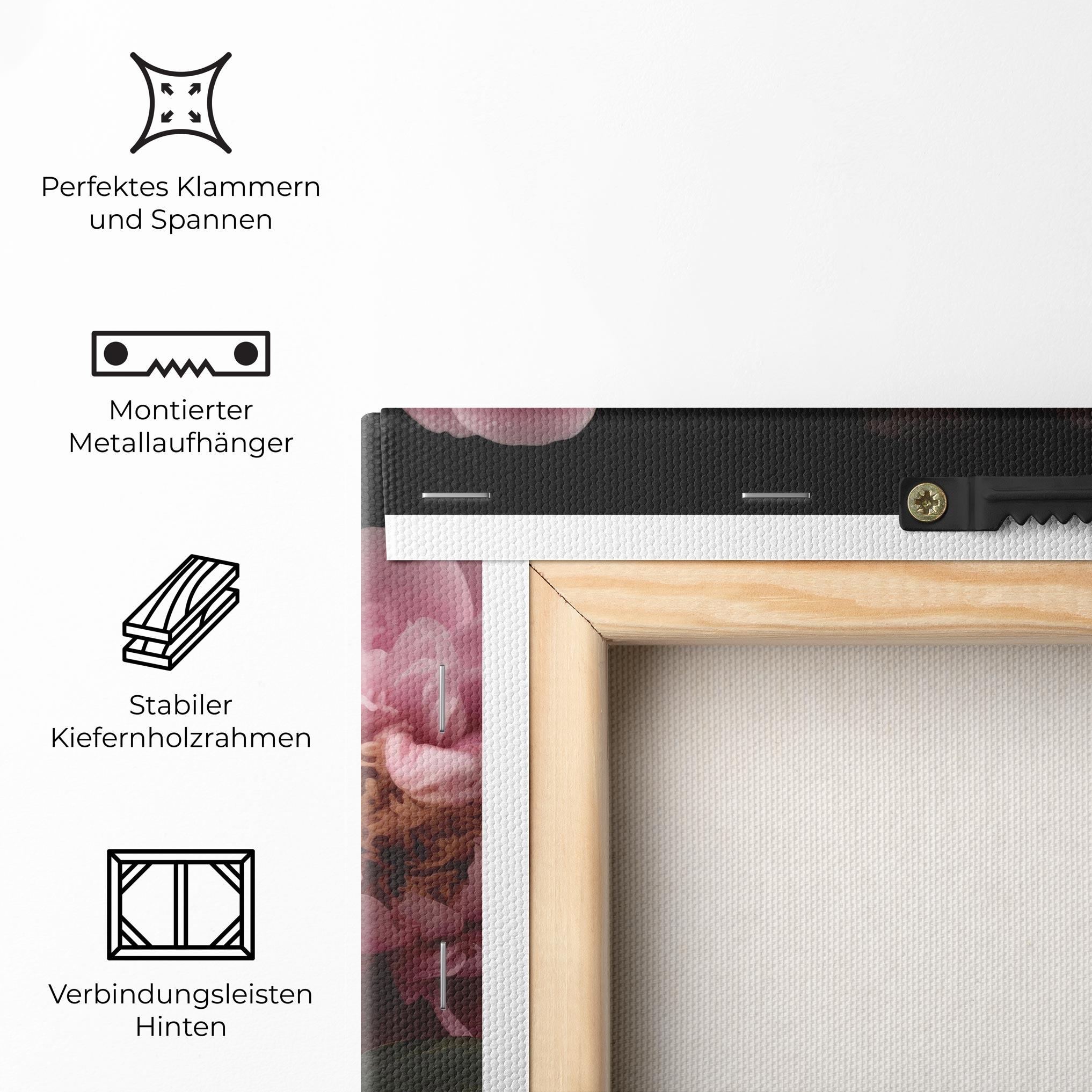 Leinwandbild Peony In Smoke mockup 5