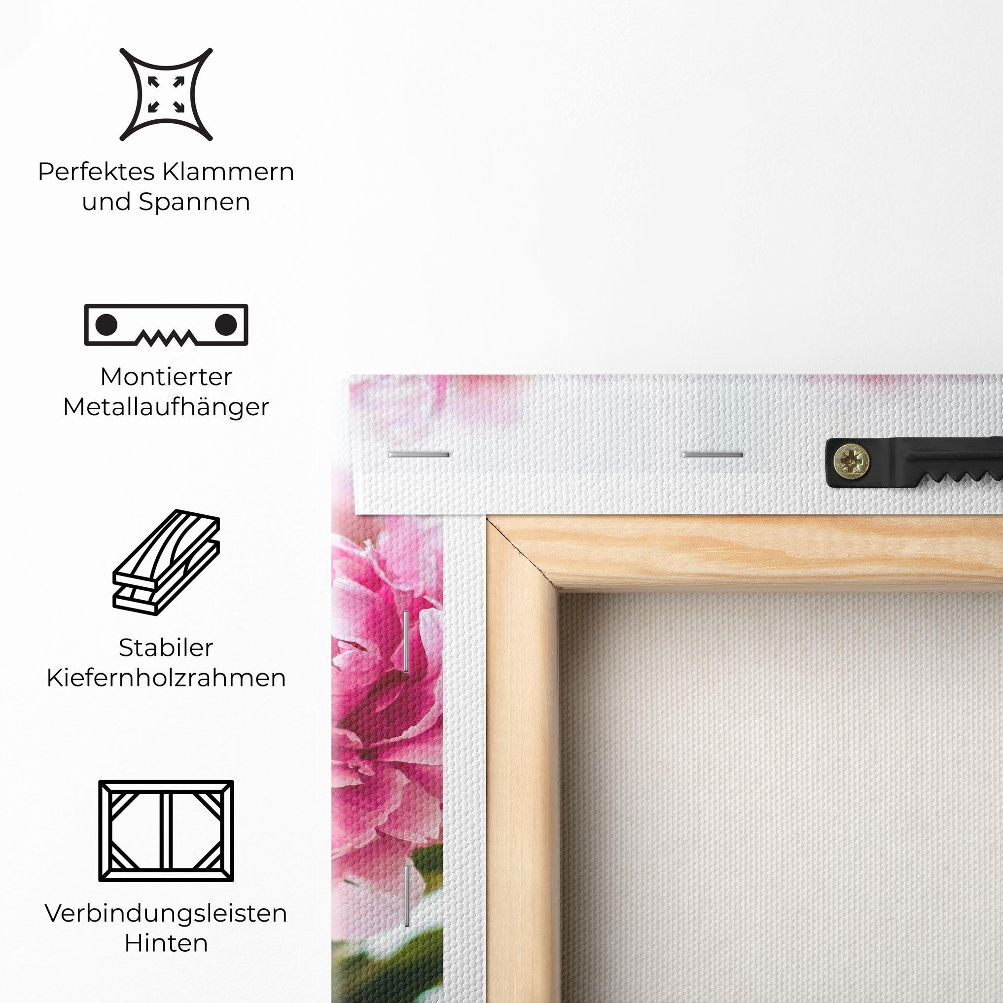 Leinwandbild Peony In Vase mockup 5